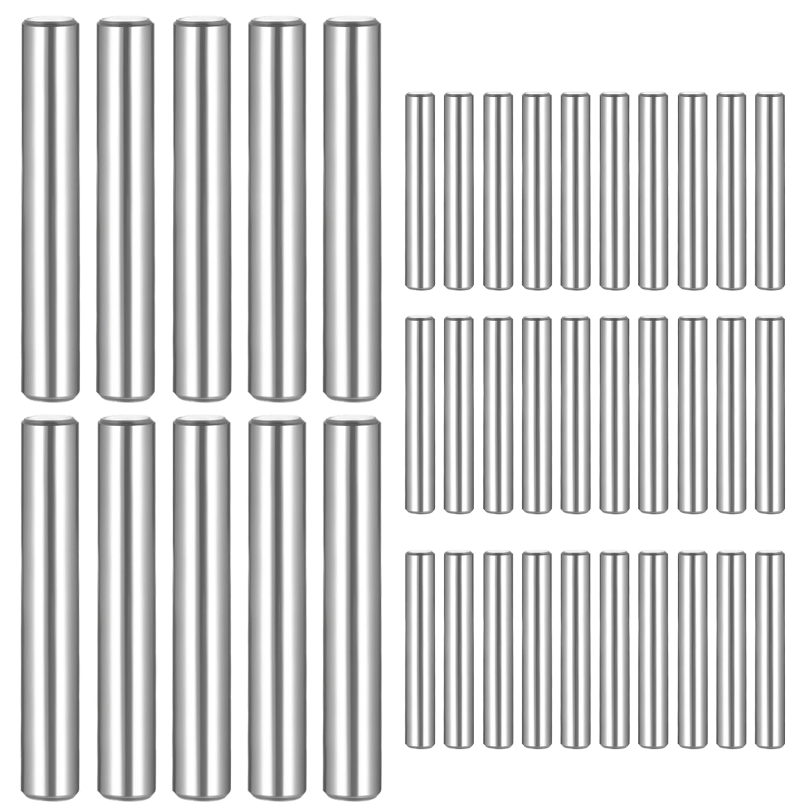40 Pz Perni Cilindrici per Mensole, M6 x 40 mm Supporto per Mensola, Pioli Reggimensola Legno Vetro, Perni per Mensole in Acciaio Inox 304, Staffe per Mensole Ripiani Armadio Supporti per Mensole