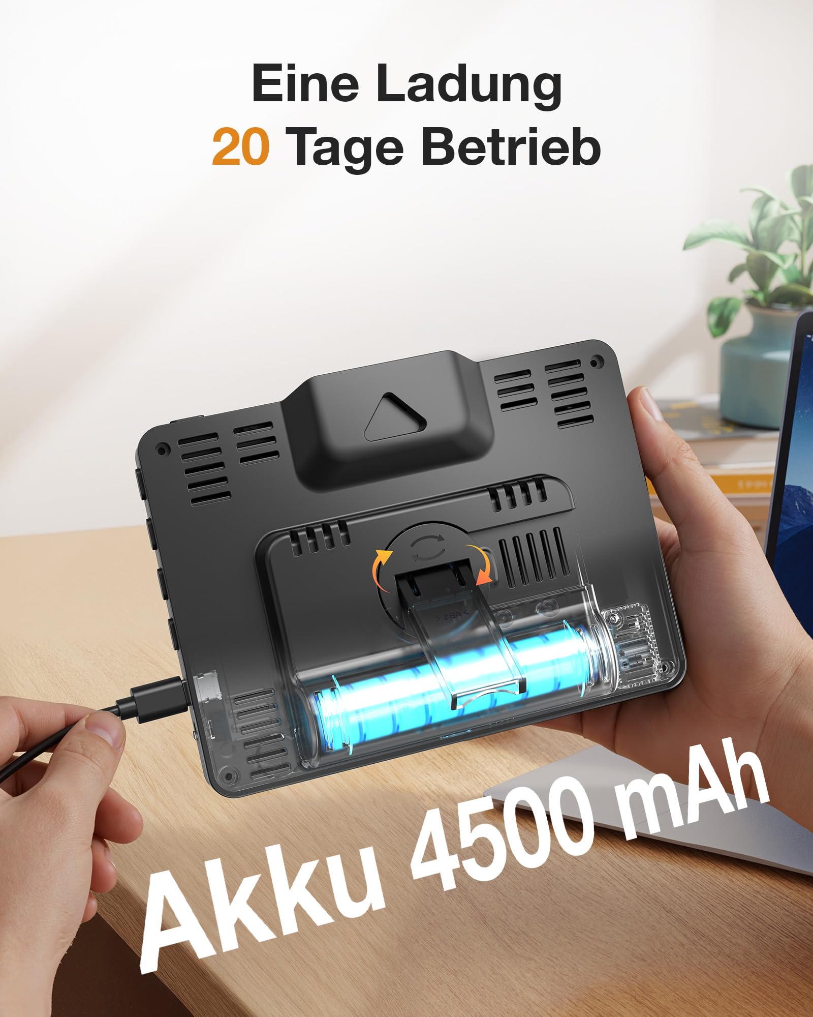 BALDR Wireless Wetterstation mit Außensensor, Digitales Farbdisplay – Innen/Außen Thermometer & Hygrometer, 1h + 12h Wettervorhersage, Wiederaufladbarer Akku