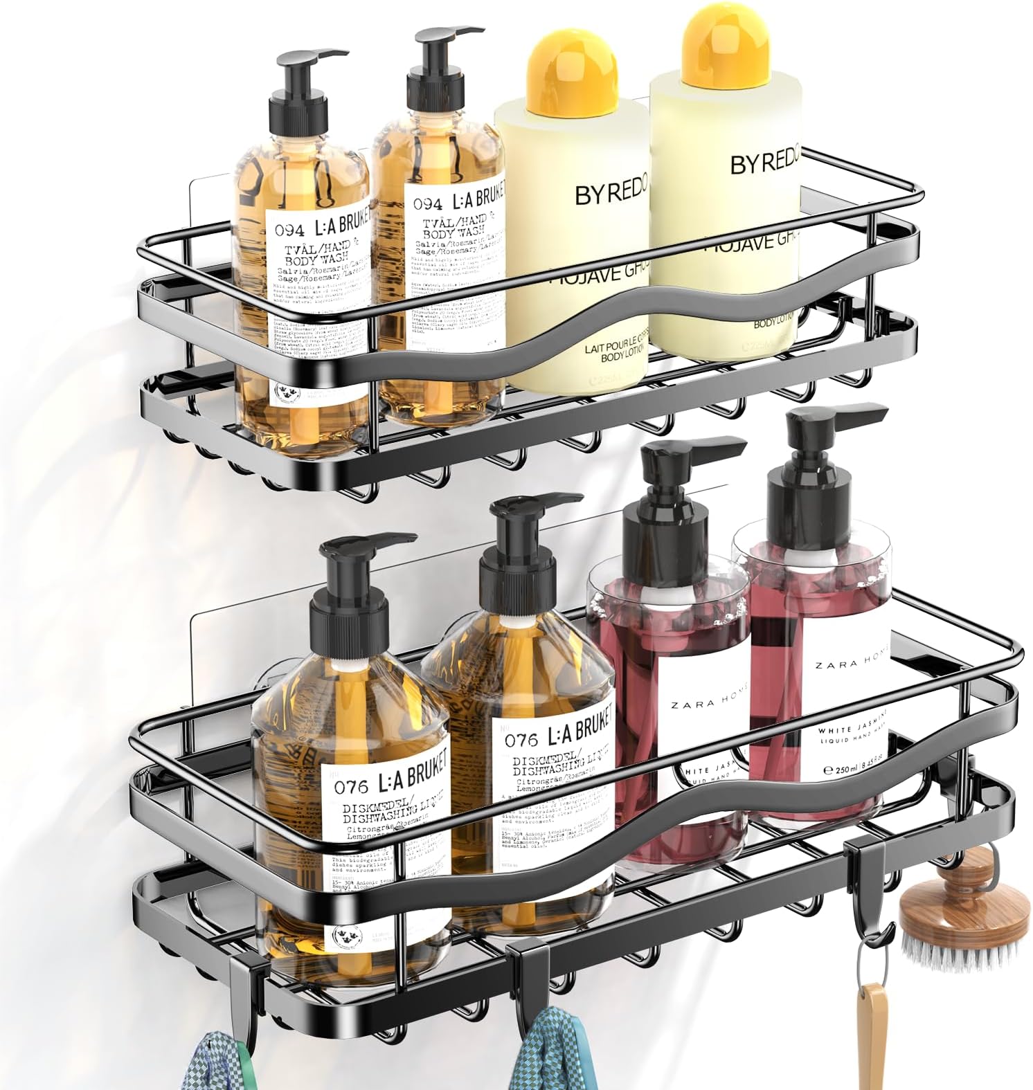 Amazon.com: Cetomo Plastic Wall Mounted Shower Caddy, Self-Draining ...