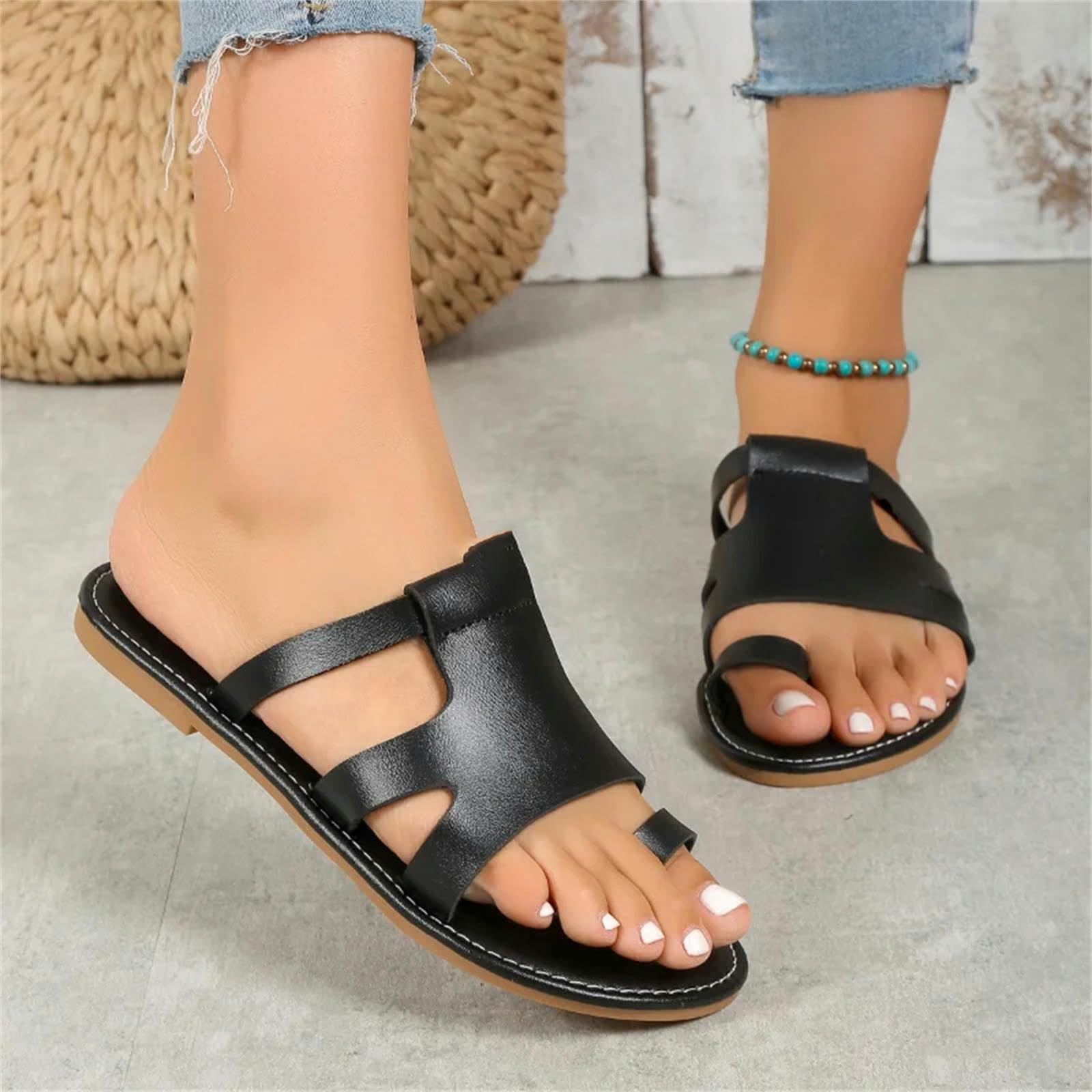 Sandali Donna estive Donne Sandali Donne Sandali Piatti Casual Scarpe da Donna Sandali da Spiaggia Sandali-marrone-38