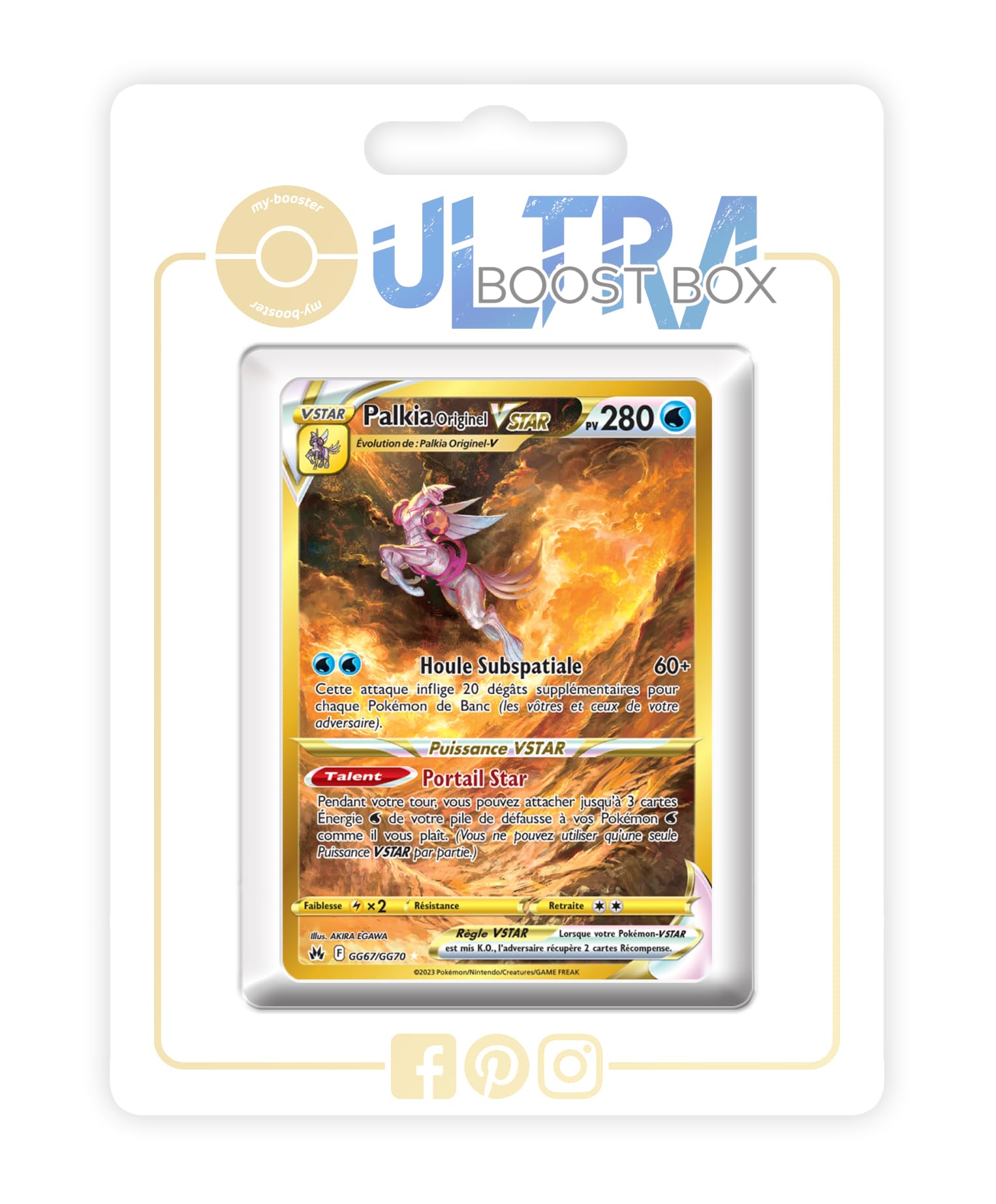 Palkia Original VSTAR GG67/GG70 Alternative Pokémon Gallery Secret Gold -  Ultraboost X Sword and Shield 12.5 Zenith Supreme