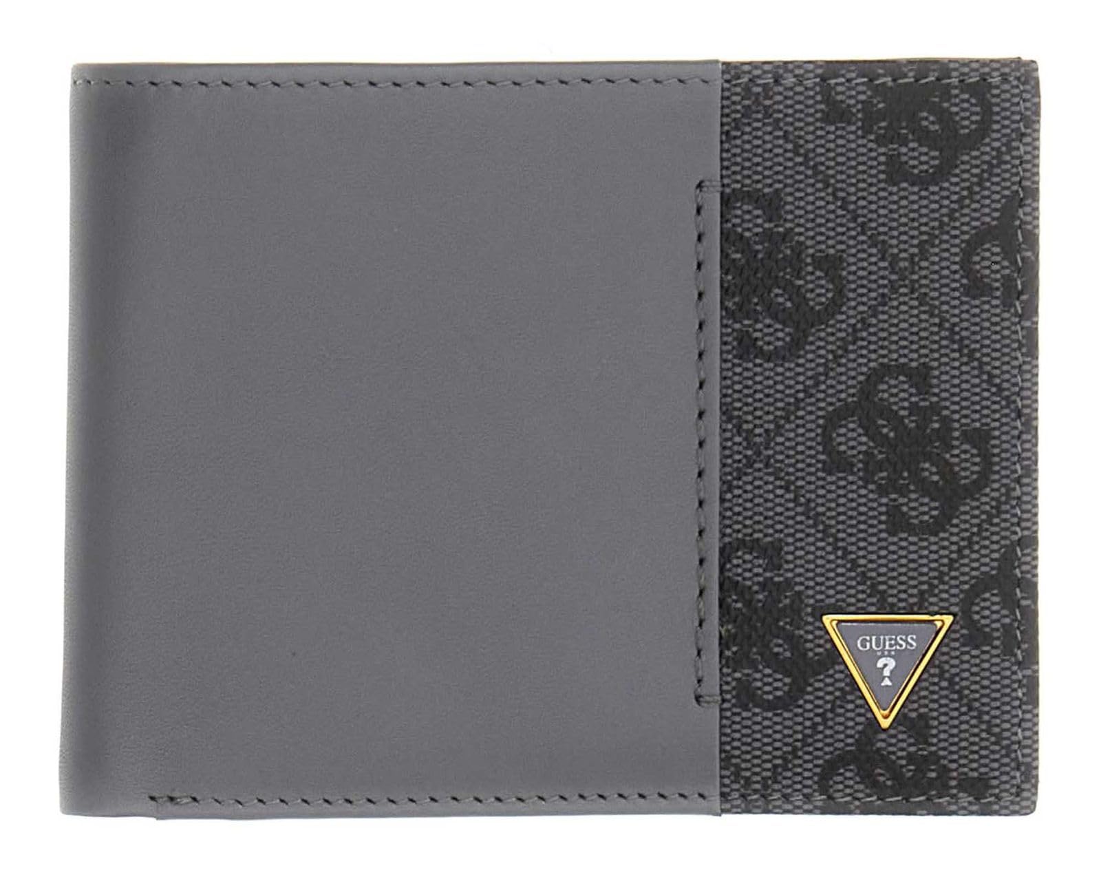 GUESS Pelle portafoglio Milano Bifold Black/Antracite grigio