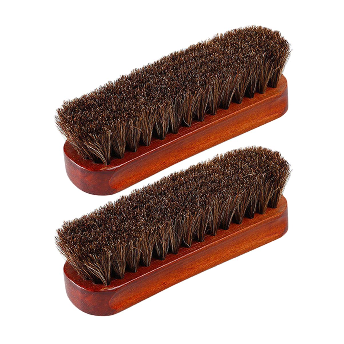 BESPORTBLE Cepillo De Madera para Pelo De Caballo Cepillo Limpiador para Zapatos Cepillo De Limpieza Kit De Limpieza De Zapatos De Cuero Cepillo para Ropa De Pelo De 2 Piezas x 4