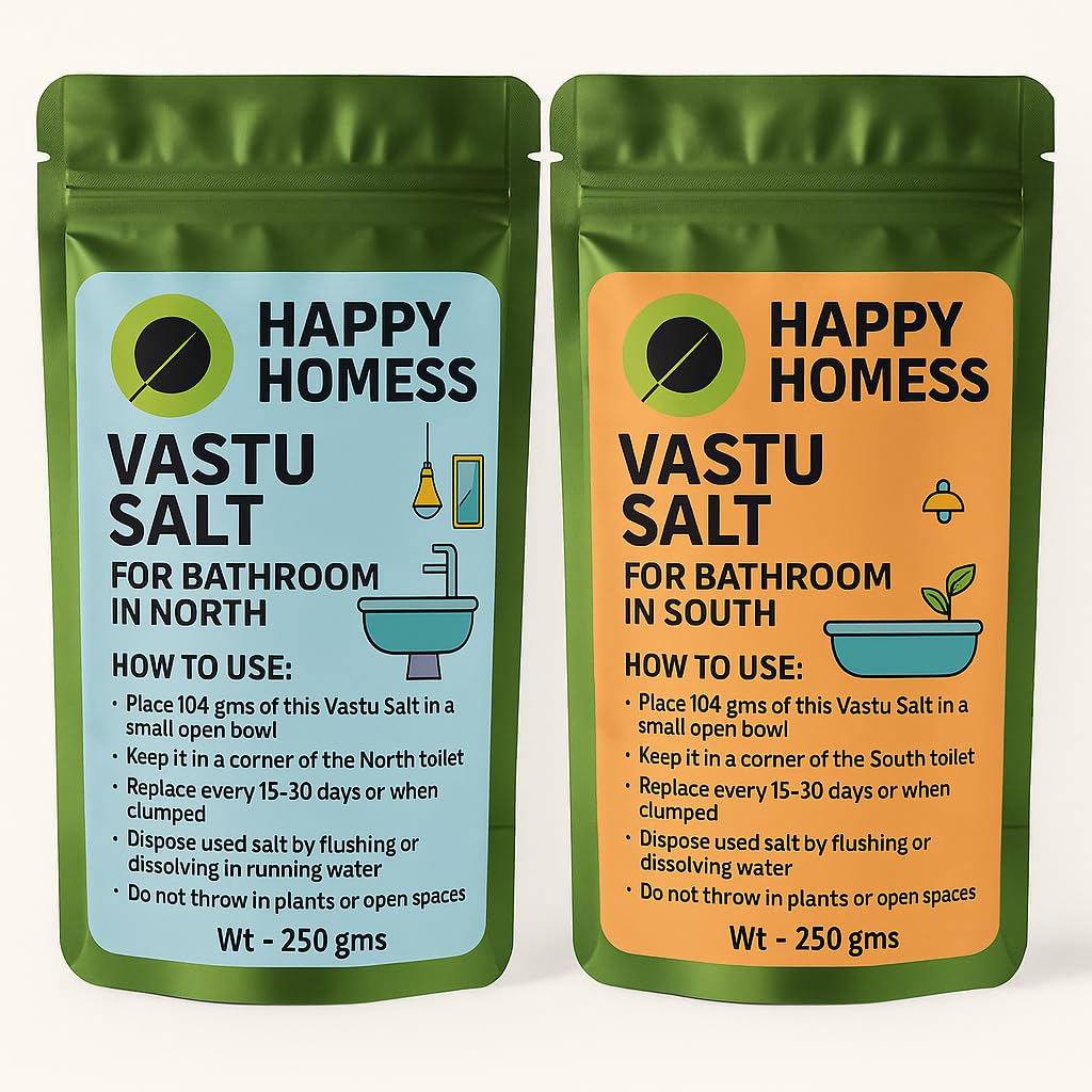 HAPPY HOMESS Vastu Salt for North & South Direction washroom- 250 gms Each- Pack of 2-image-43