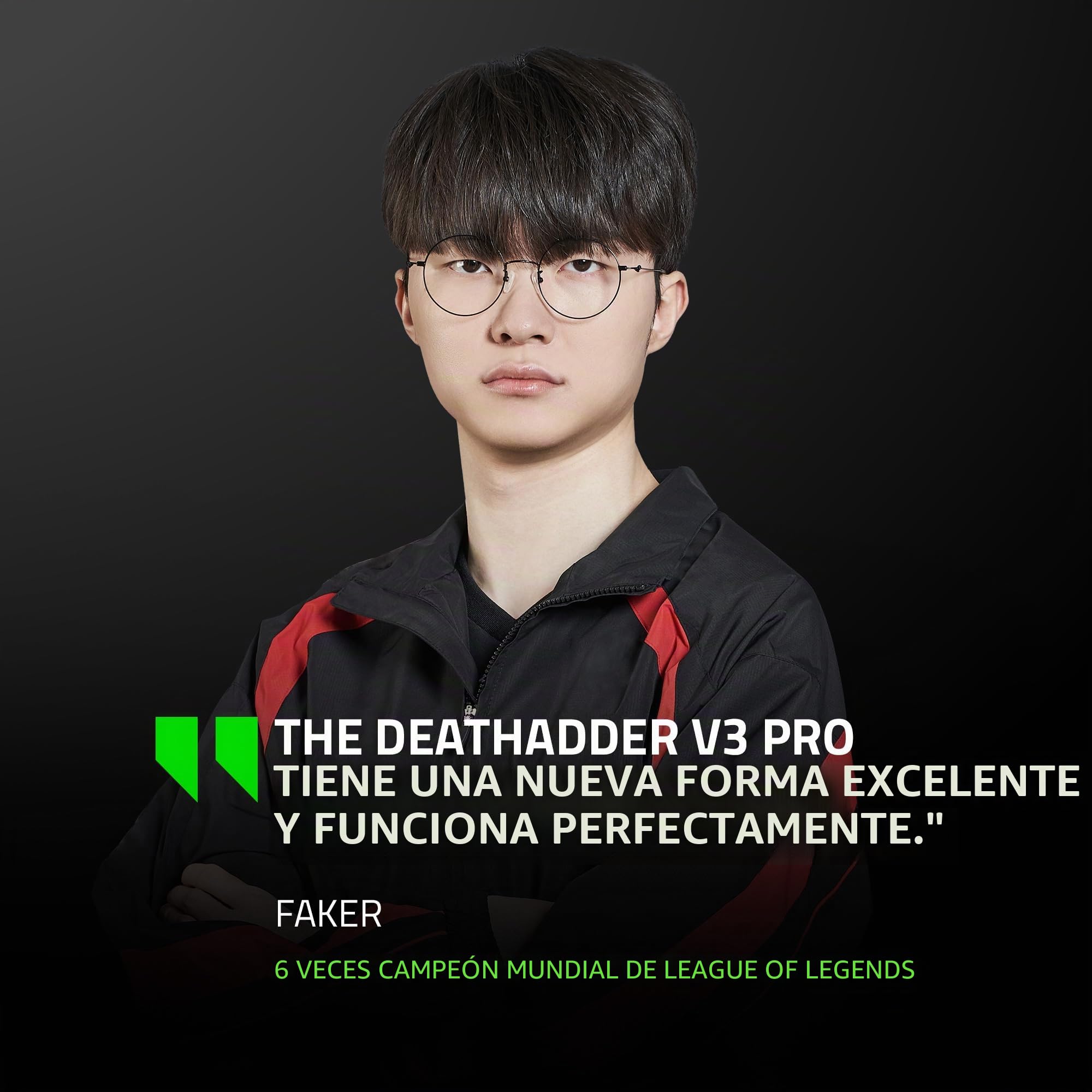 Razer DeathAdder V3 Pro - Ratón inalámbrico para juegos + dongle inalámbrico HyperPolling: 63 g, ligero, sondeo 8K, interruptores ópticos, sensor óptico Gen3-30K, 6 botones programables, batería de 90