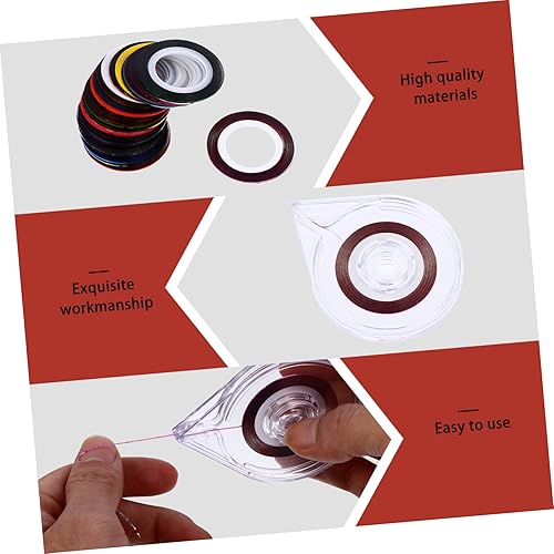 Miniatura 3 de Kit de líneas adhesivas para uñas, 38 unidades, decoración de manicura, cinta adhesiva para fiesta de bricolaje