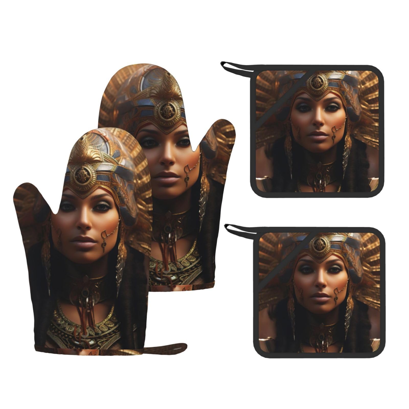 Gants de four anti-chaleur haute protection lot de 4 pièces
