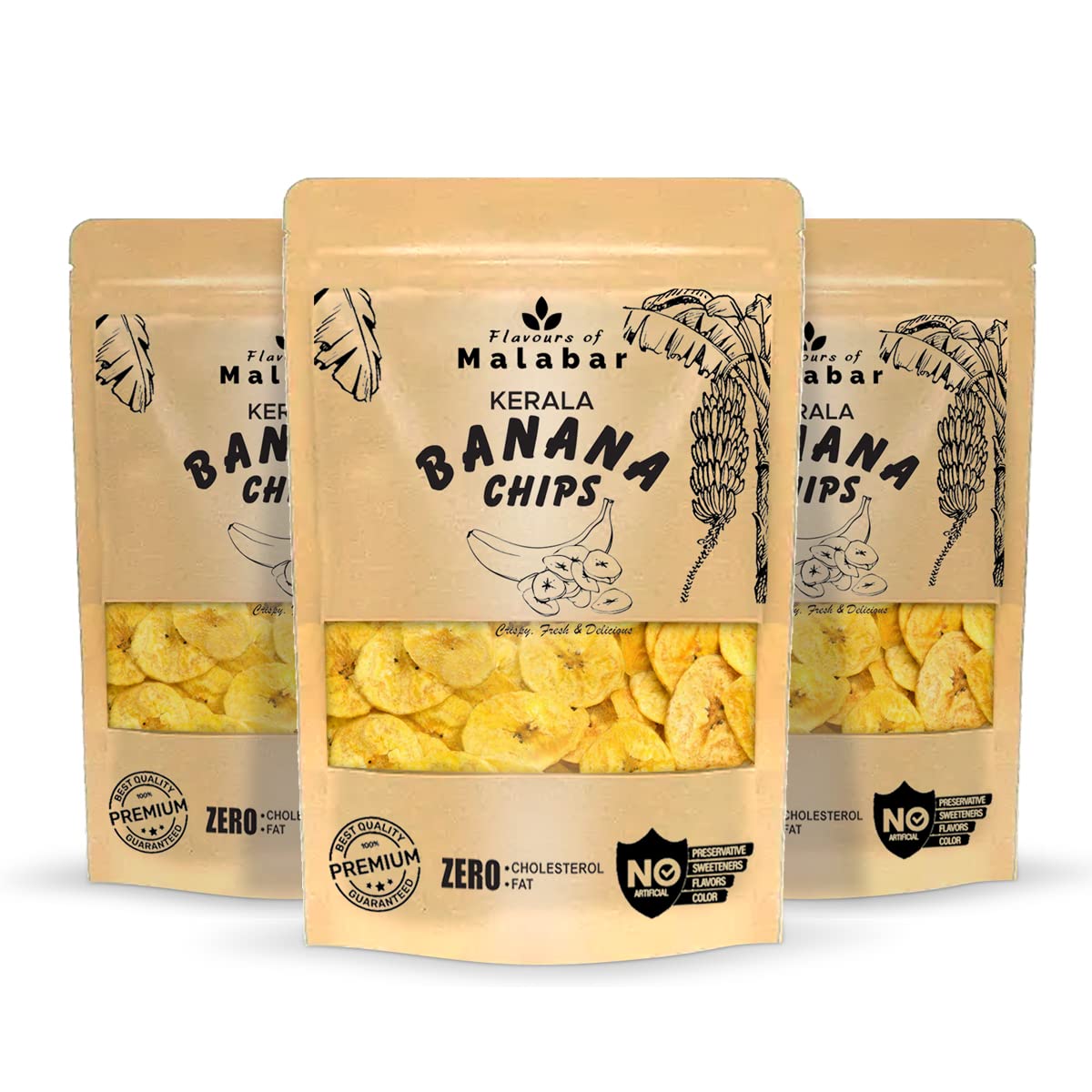 Flavours of Malabar Kerala Premium Banana Chips 1.5 kg Made in Coconut Oil Classic Salted Flavor (Pack of 3 x 500gm) (B0BC9VQQQQ) Amazon Price History, Amazon Price Tracker