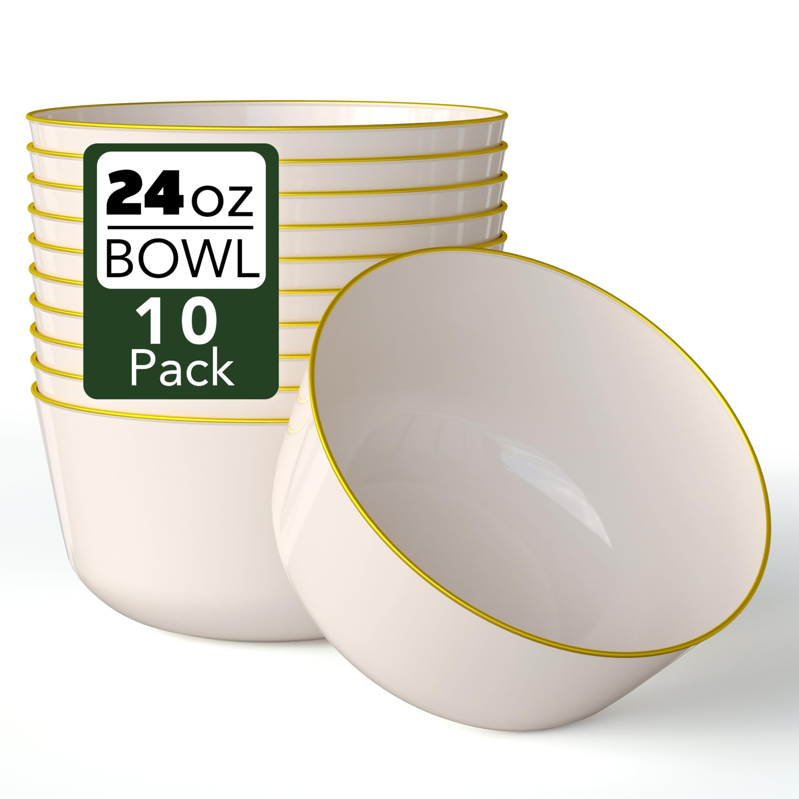 Trendables 24oz Disposable Bowls - Elegant Serving -1