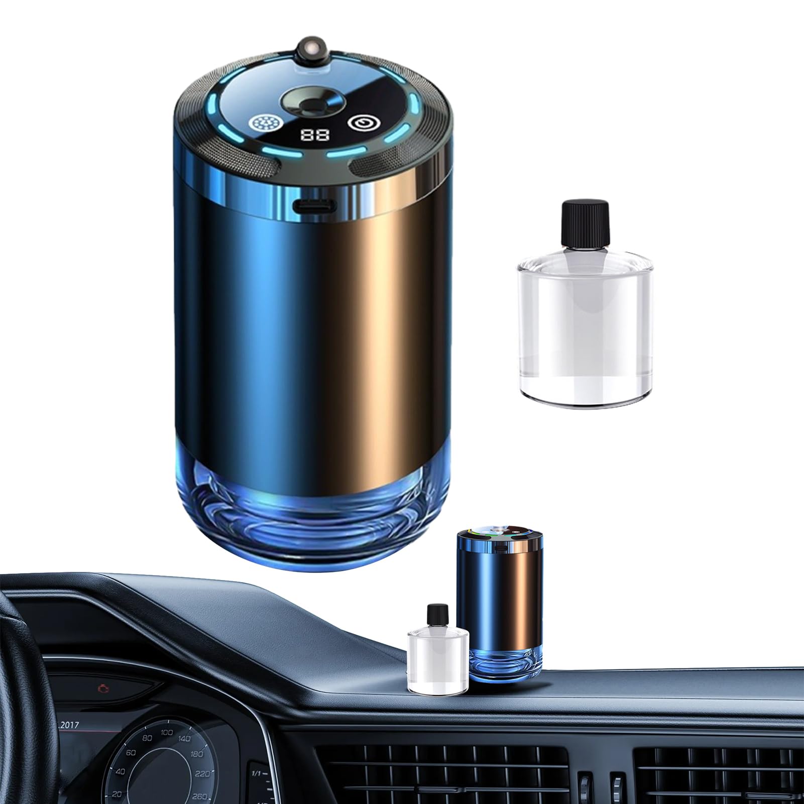 Diffusore Oli Essenziali Per Auto - 100ml Con Luci LED - Umidificatore Portatile Per Auto E Casa - Foto 4