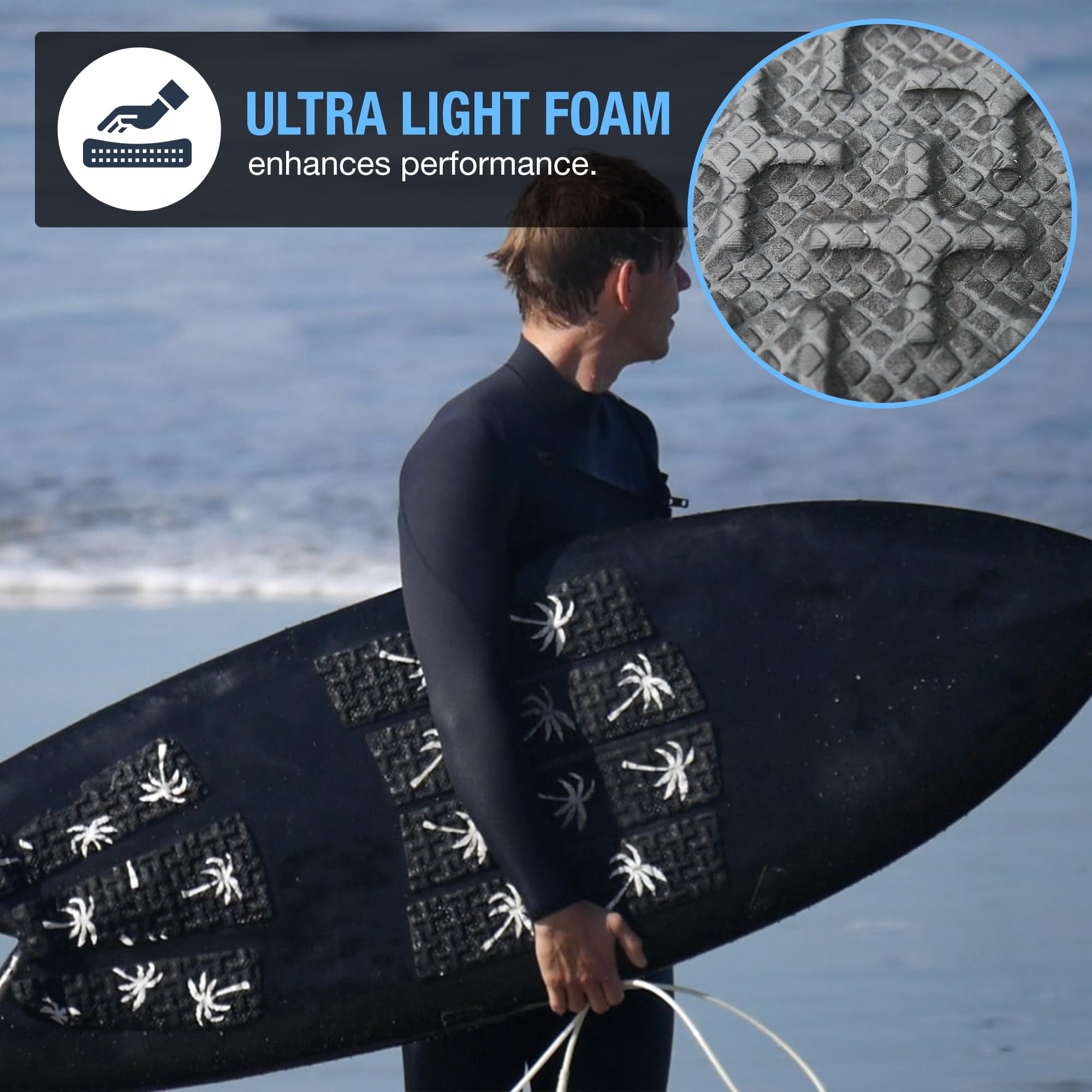 Ho Stevie! Tapis de Traction Avant pour Planches de Surf et skimboards, Noir