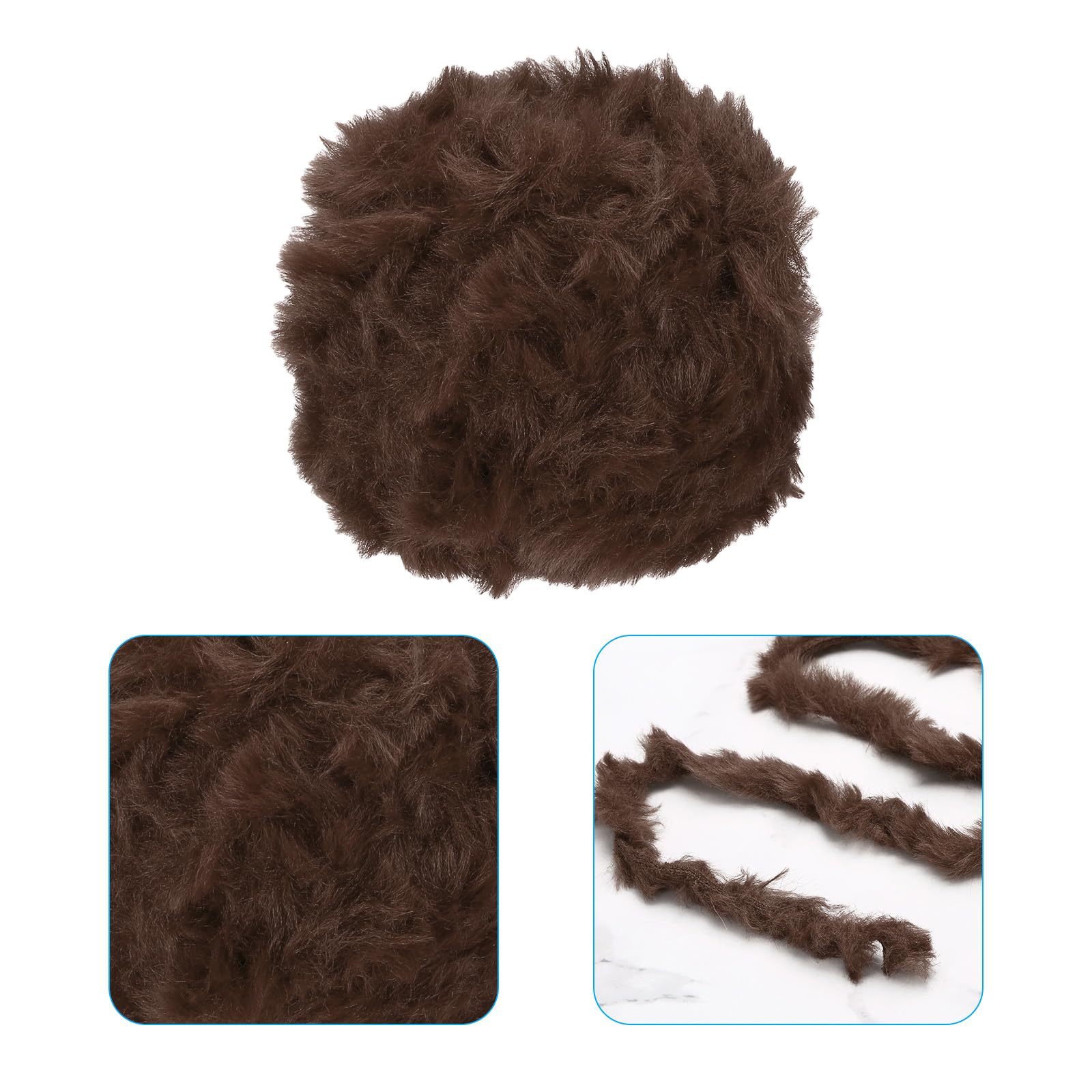 PATIKIL 35yds Faux Fur Yarn, 4 Skeins Fuzzy Yarn - Image 3