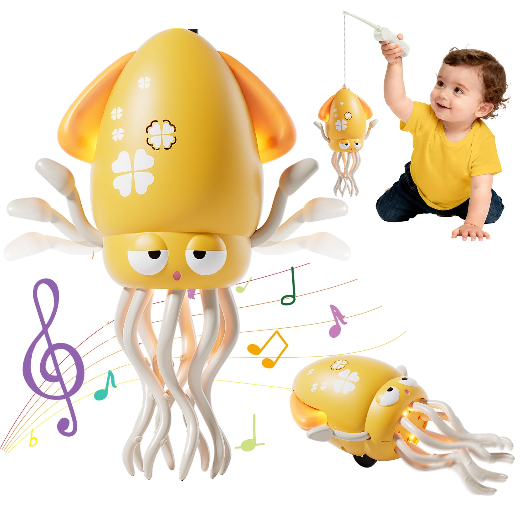 Amazon.com: LFACHTER Electric Crawling Octopus Toy with LED Lights