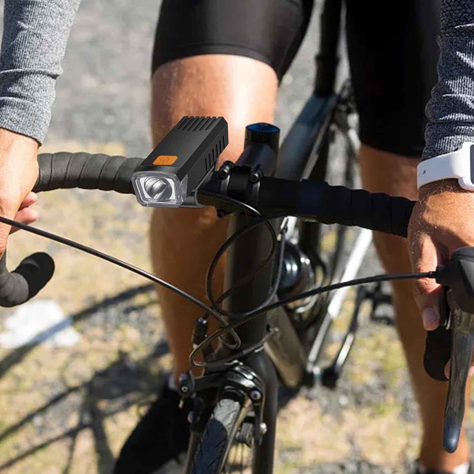 Lampada Bici Modello 2025 Faro Anteriore A LED Ricaricabile USB Per Bici | Luce Bianca Forte, Modello 2025 Lampadine Led H4 Moto - Foto 3