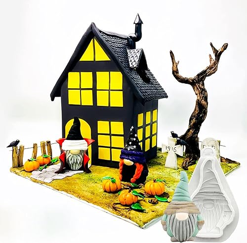 Miniatura 9 de 2 moldes de fondant de gnomo de Navidad, muñeca enana, molde de silicona para decoración de pasteles de chocolate para Navidad, fiesta de