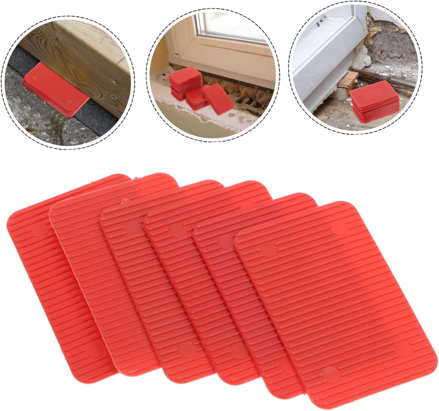 IMIKEYA 100pcs Heavy-Duty Plastic Shims for Windows and Doors Leveling Wedges for Door Load Support Tile Spacing and Vibration Noise Reduction Construction and Home Improvement