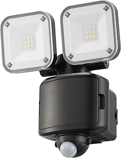 Ohm Denki Monban 07-8806 OHM Sensor Light, Security Sensor Light, 2-Light Battery-Operated, 650 Lumens, Daylight Color, Mo...
