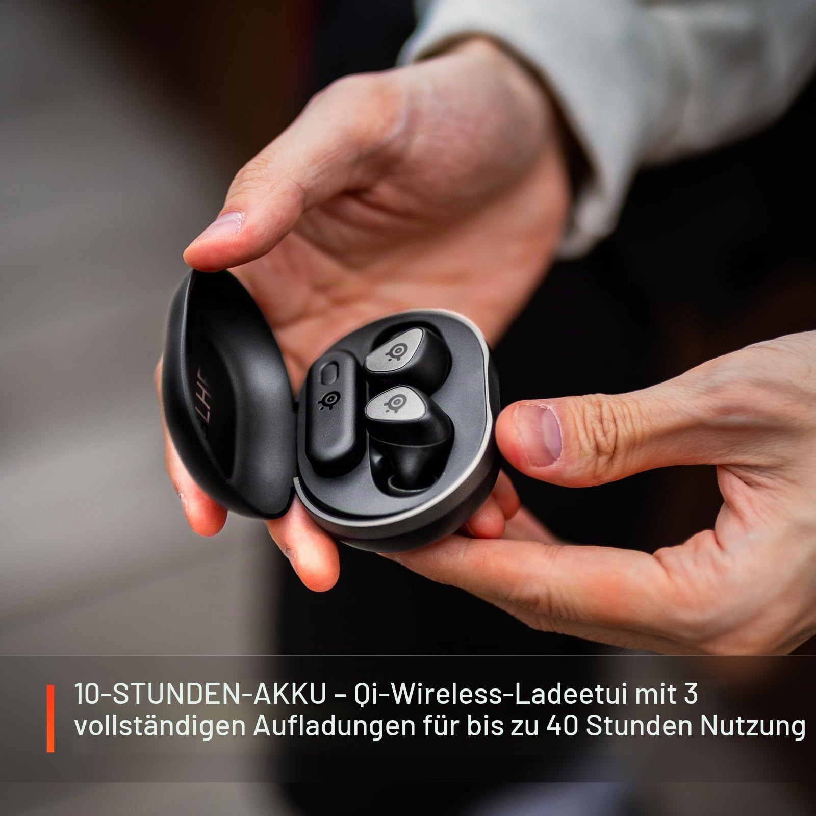 SteelSeries - Arctis GameBuds für PS5 - Kabellose Gaming-Ohrhörer - 2,4 GHz + BT 5.3 - ANC/Transparenz - 40 Std. Akkulaufzeit - Kabelloses Laden - PS5, PC, Switch 2, Mobile - Schwarz (Generalüberholt)