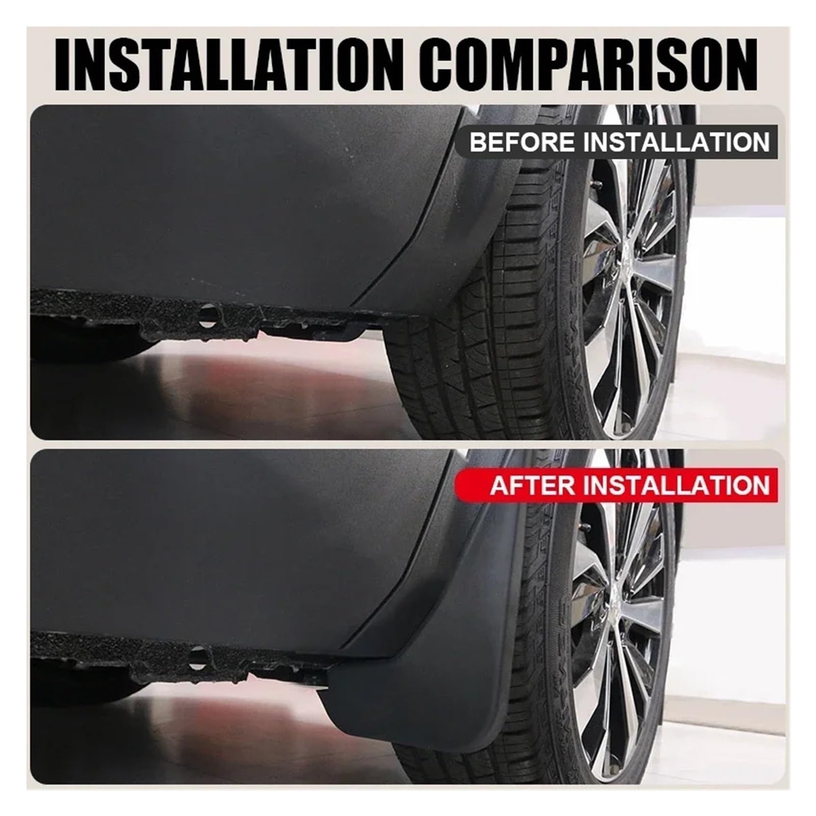 Zestaw błotników Chlapacze Chlapacze Osłony Błotniki Przednie Tylne Ochraniacze Błotnika Do Hyundai CUSTO H1-Stanex 2011-2024 Błotnik tylny