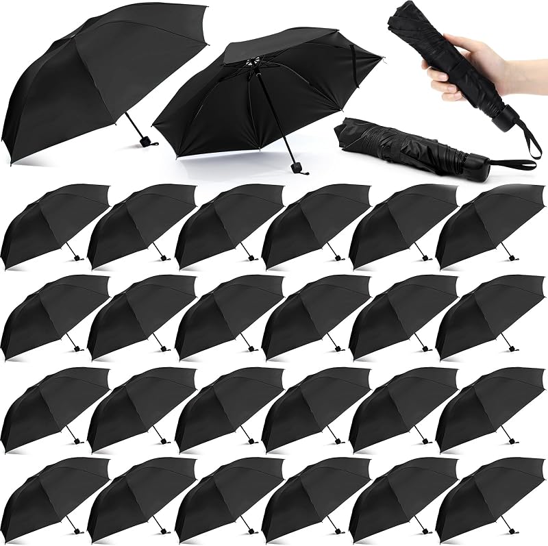 Silkfly Compact Folding Umbrella Bulk- Lightweight Travel Umbrella for Rain, Sun, Wind Resistant Daily Commute Umbrella
