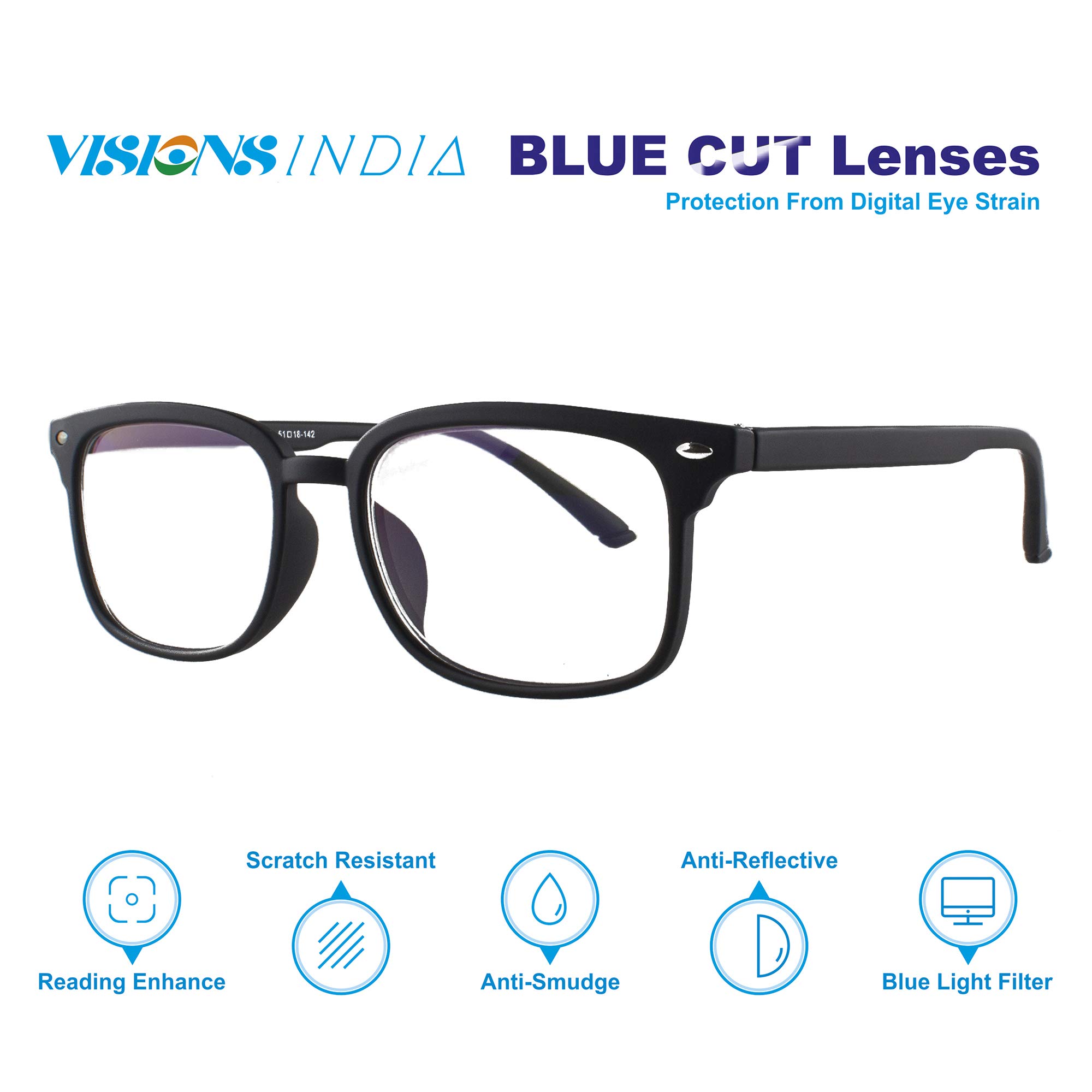 Visions India Anti Glare Blue Cut Multi Focus Progressive Reading Visions India Anti Glare Blue Cut Multi Focus Progressive Reading