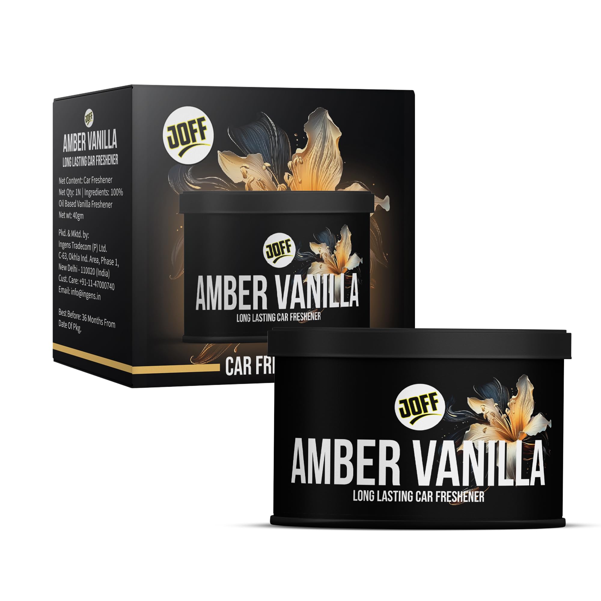 JOFF Car Air Freshener, (Amber Vanilla Fragrance), Long Lasting Scent for Refreshing Drive, Car Freshener Perfume, Car Interior Accessories and Strong Fiber Perfume, Lasts up to 60 Days (B0CRRSHG6B) Amazon Price History, Amazon Price Tracker