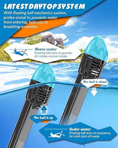 Miniatura 6 de QingSong Máscara de esnórquel de cara completa para adultos, equipo de esnórquel con soporte para cámara, juego de esnórquel con vista panorámica de