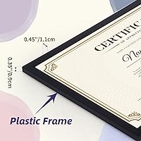 Vista 3 de 8.5x11 Black Picture Frames Set of 12, 8.5 by 11 Picture Frame for Award Certificate and Diploma Display on Wall or Tabletop