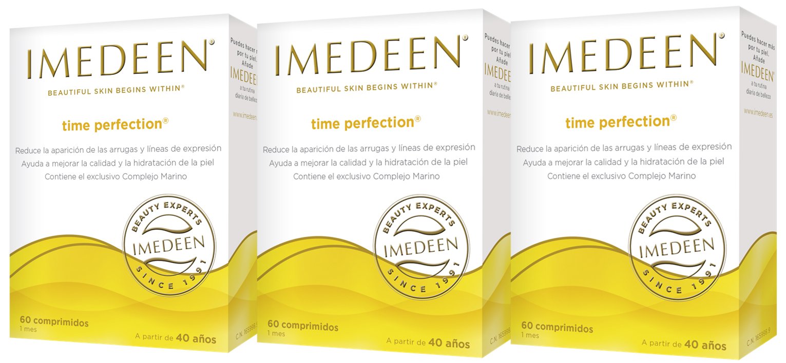 Imedeen Time Perfection, Complemento Alimenticio Con Vitamina C y Zinc, Reduce la Aparición de las Arrugas, Paquete de 3 x 60 Comprimidos