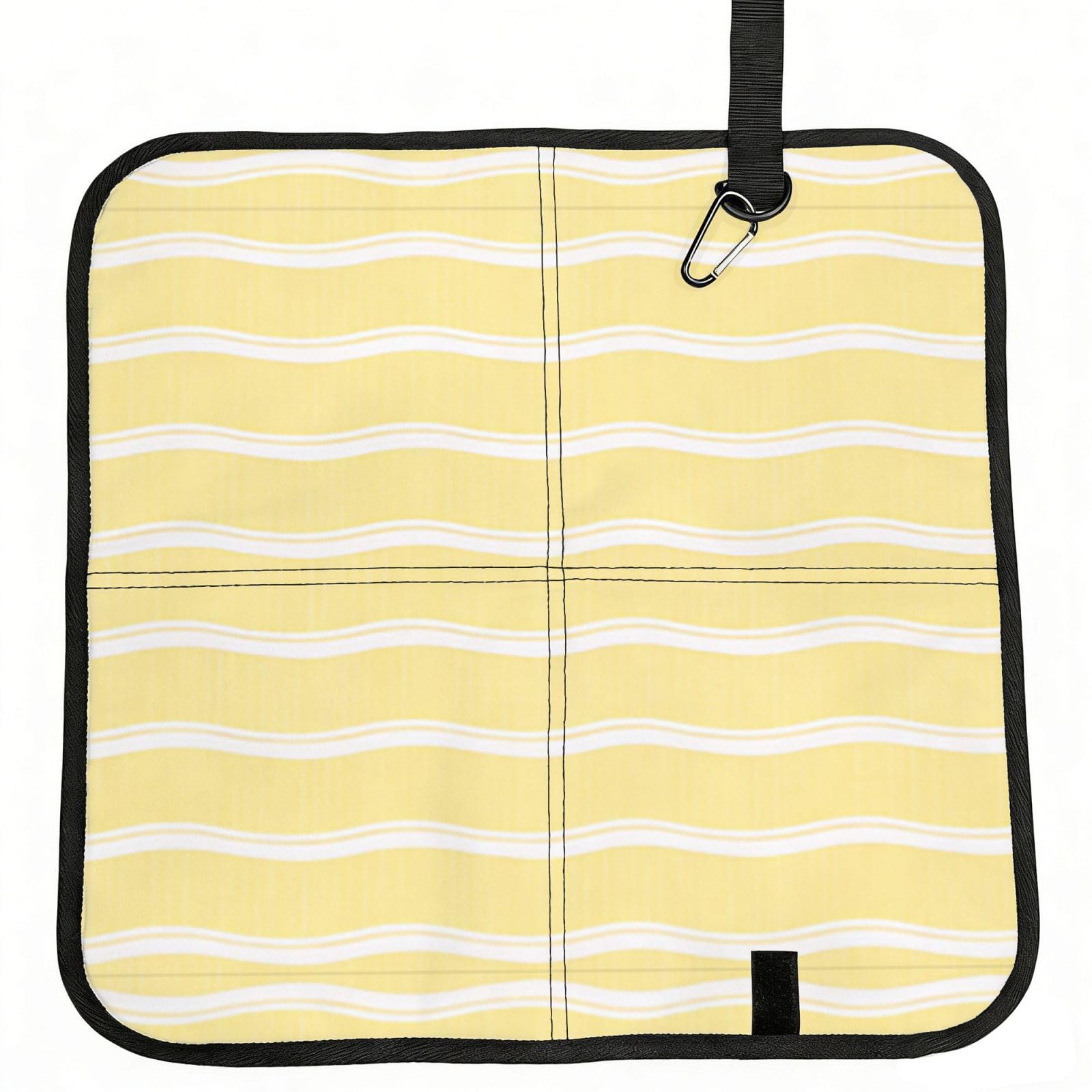 DUYIOKH Lemon Wave Print Foldable Portable Seat Cushion for World Cup Games, Camping and Outdoor Activities