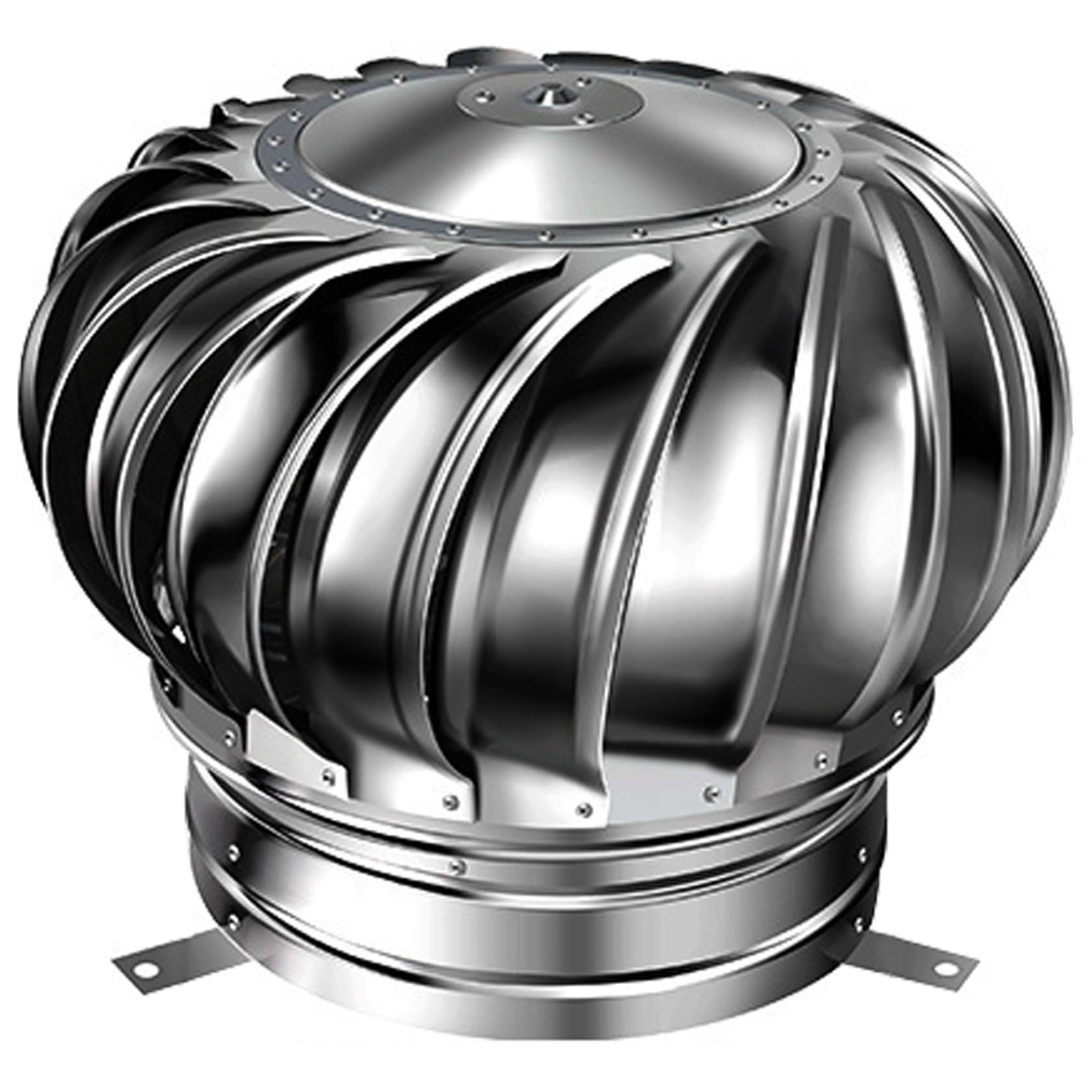 Ventilador de turbina de acero inoxidable de 11" extractor de techo eólico para chimenea