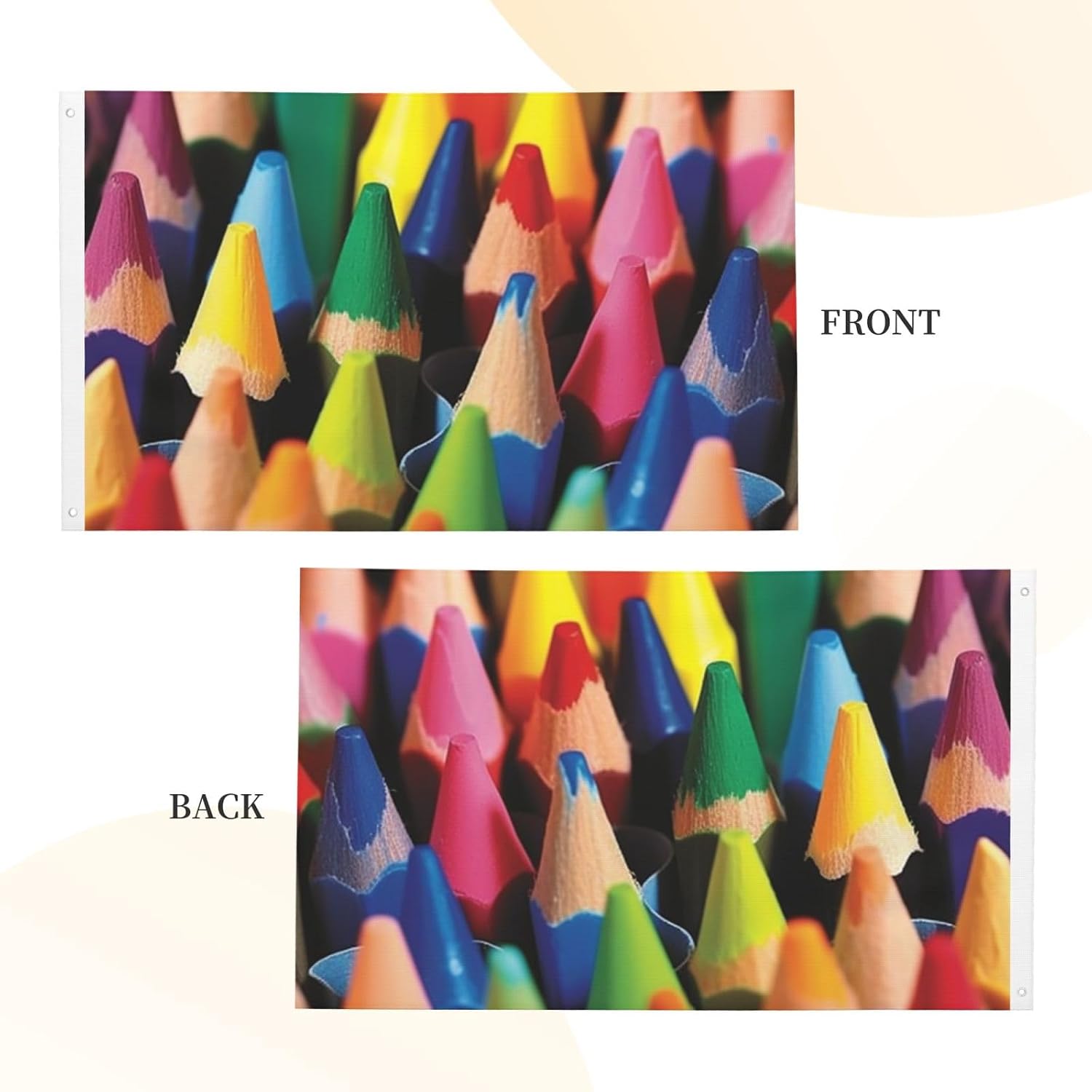 Crayons Flag for Outside Double Sided, 3x5 FT image 5