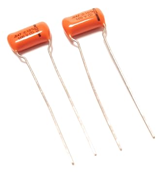 2 NOS USA Sprague .047uf 100v 225P Orange Drop Guitar Tone Capacitors Circle 2