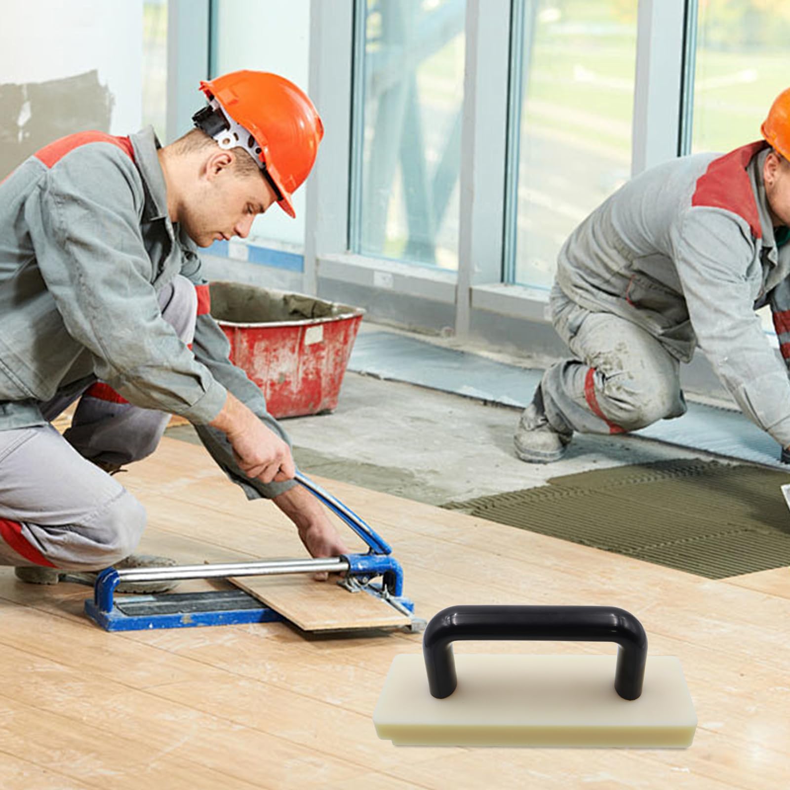 Bloque de Golpeteo de Suelos de Tablones de Vinilo Bloque de Golpeteo de Pisos con un Mango Grande Herramientas para Tarima Flotante para Suelos para Madera Dura Laminado (200 mm)