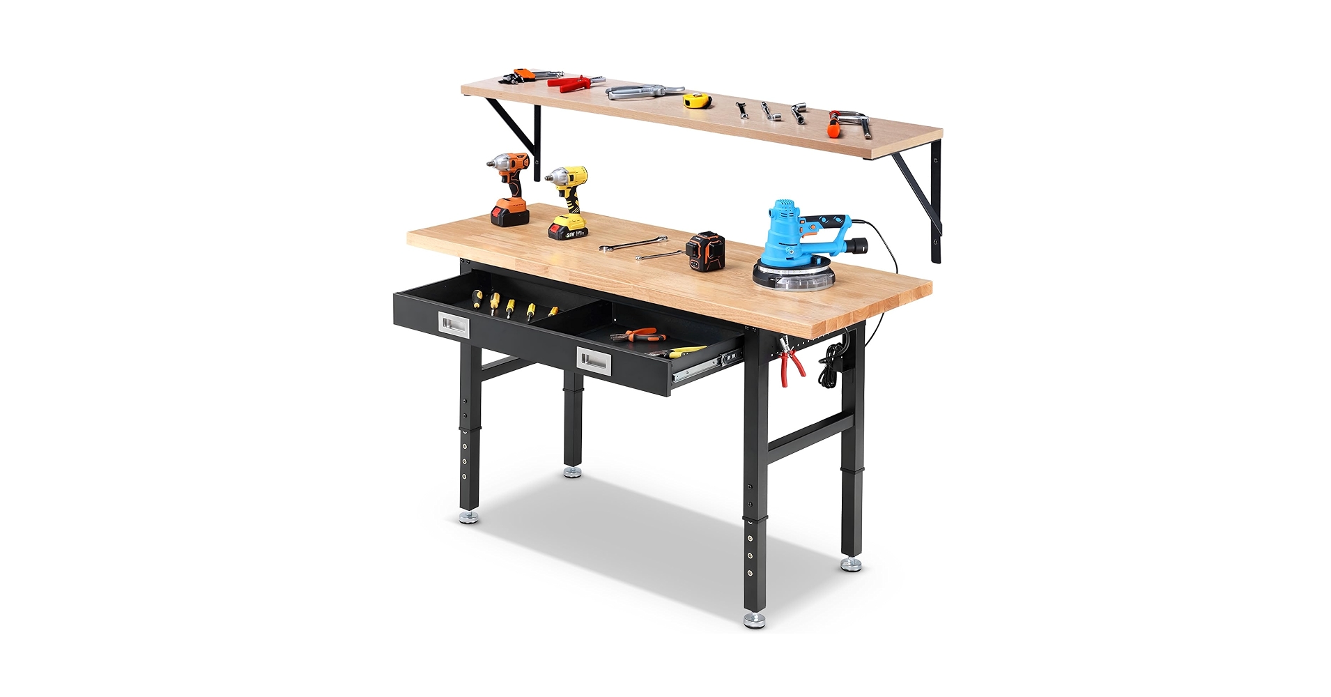 ENJOYWOOD Workbench with Drawers 60 Inch Work Bench for