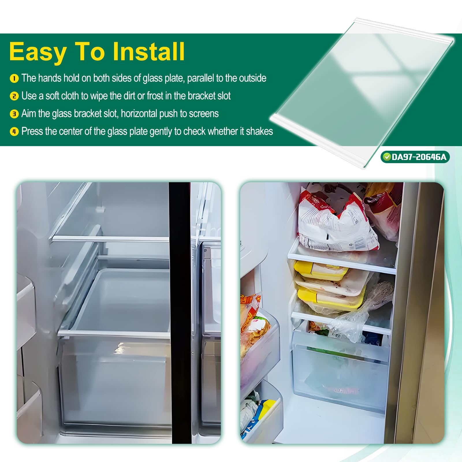 Amazon.com: Upgraded DA97-20646A Refrigerator Glass Shelf