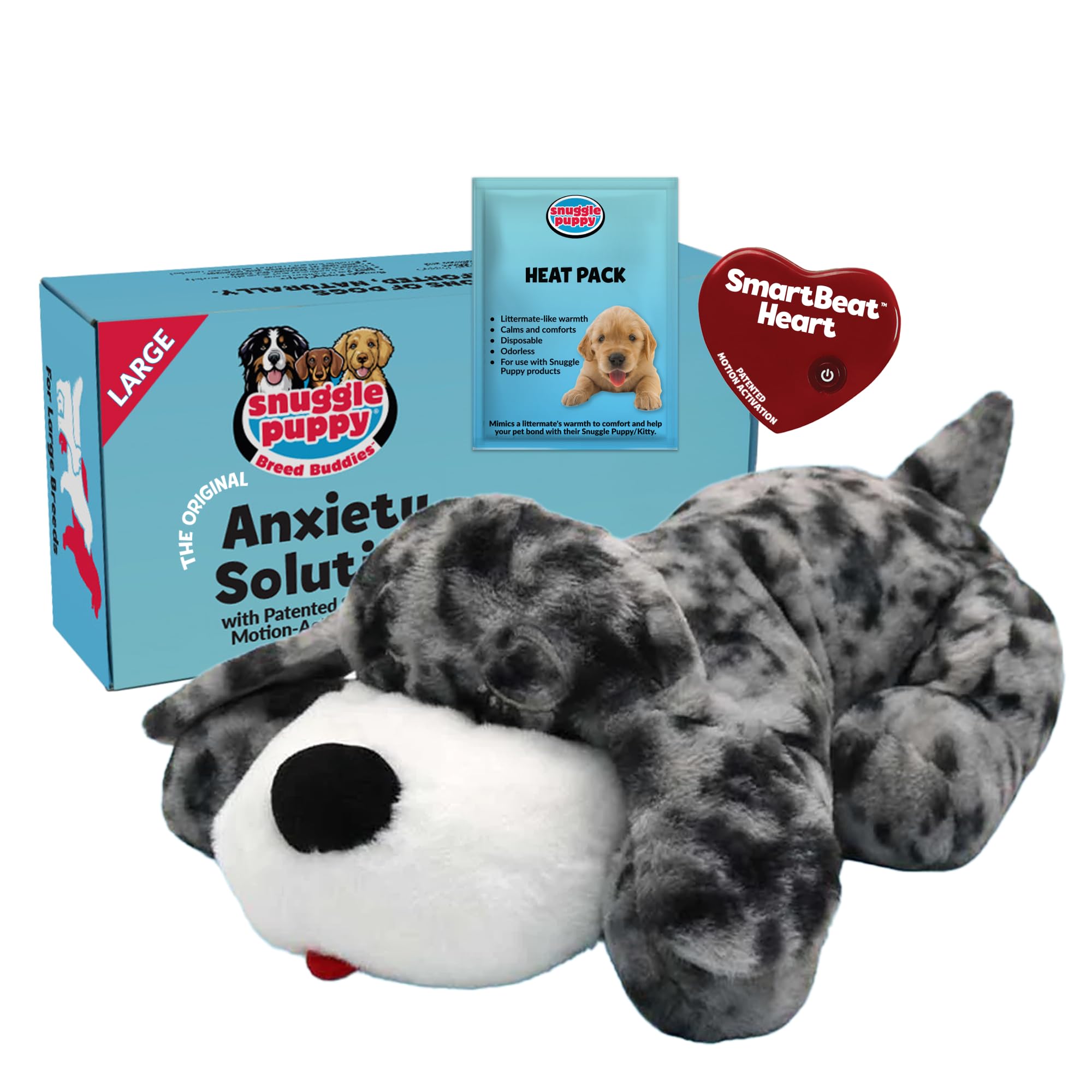 Snuggle Puppy Original for Large Breeds - Heartbeat Puppy for Dogs - Pet Anxiety Relief and Calming Aid - Comfort Dog Toy - Behavioral Training and Sleep Aid Cuddle Buddy - Great Dane