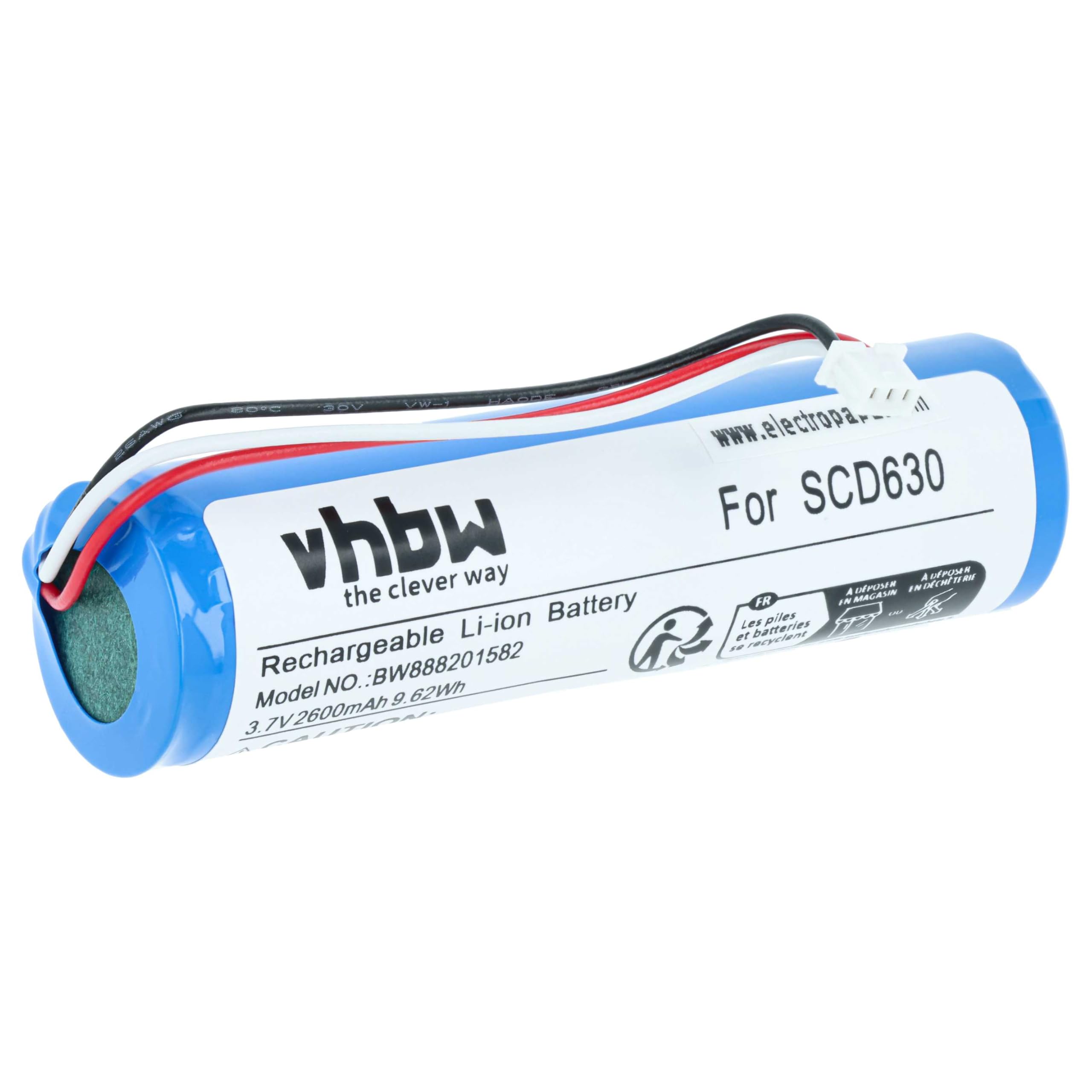 vhbw Batería reemplaza Philips NTA3460-4, NTA3459-4 para Monitor de bebé (2600 mAh, 3,7 V, Li-Poli)