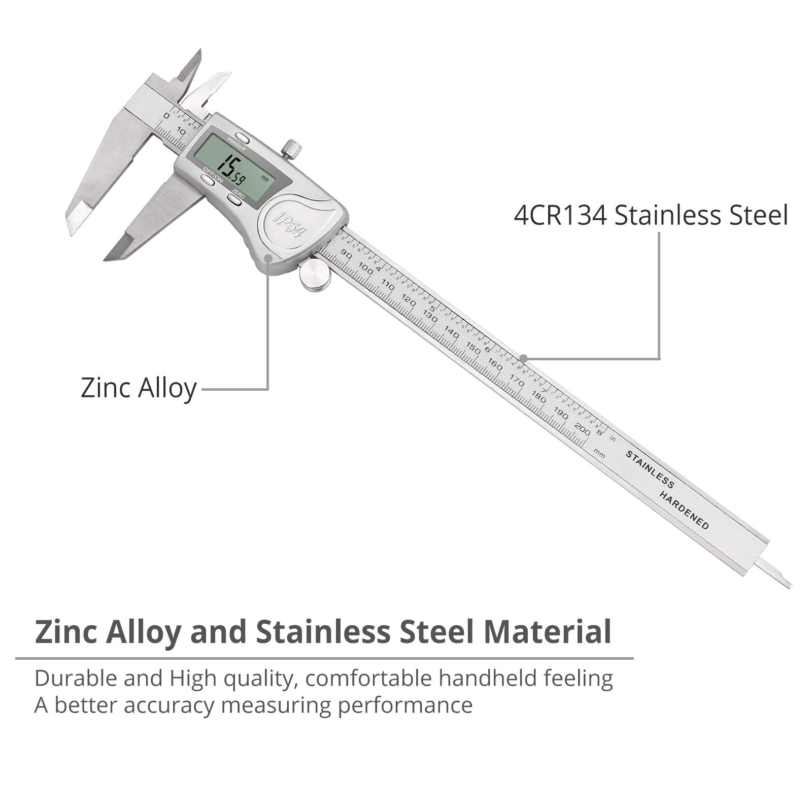 Buy Proster IP54 Digital Vernier Caliper 8inch / 200mm Stainless Steel