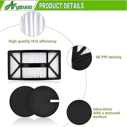 Miniatura 5 de Filtro de repuesto para aspiradora Bissell CleanView 2486, 2487, 2488, 2489, 24899, 2490, 2491, 2492, PowerClean 2494, comparado con la pieza #