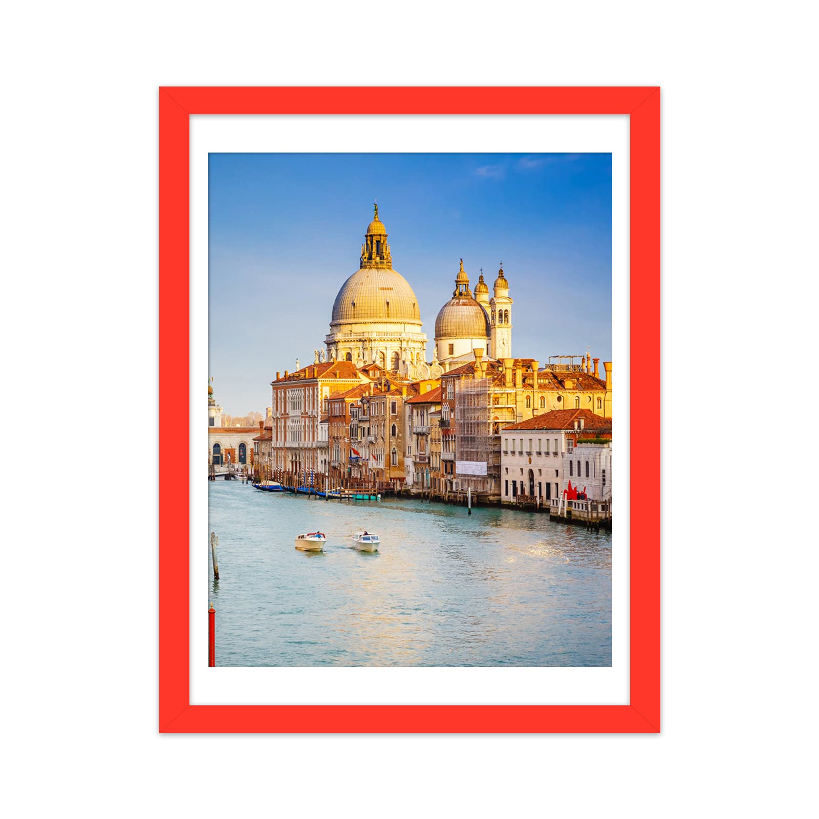 wyooxoo Red Solid Wood Frame
