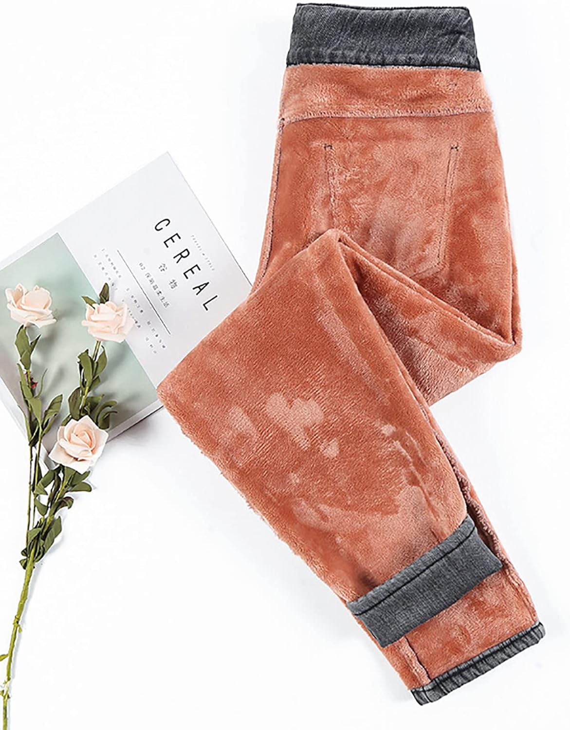 Women's Stretchy High Waisted Fleece Lined Jeans Winter Thermal Skinny Denim Jeggings