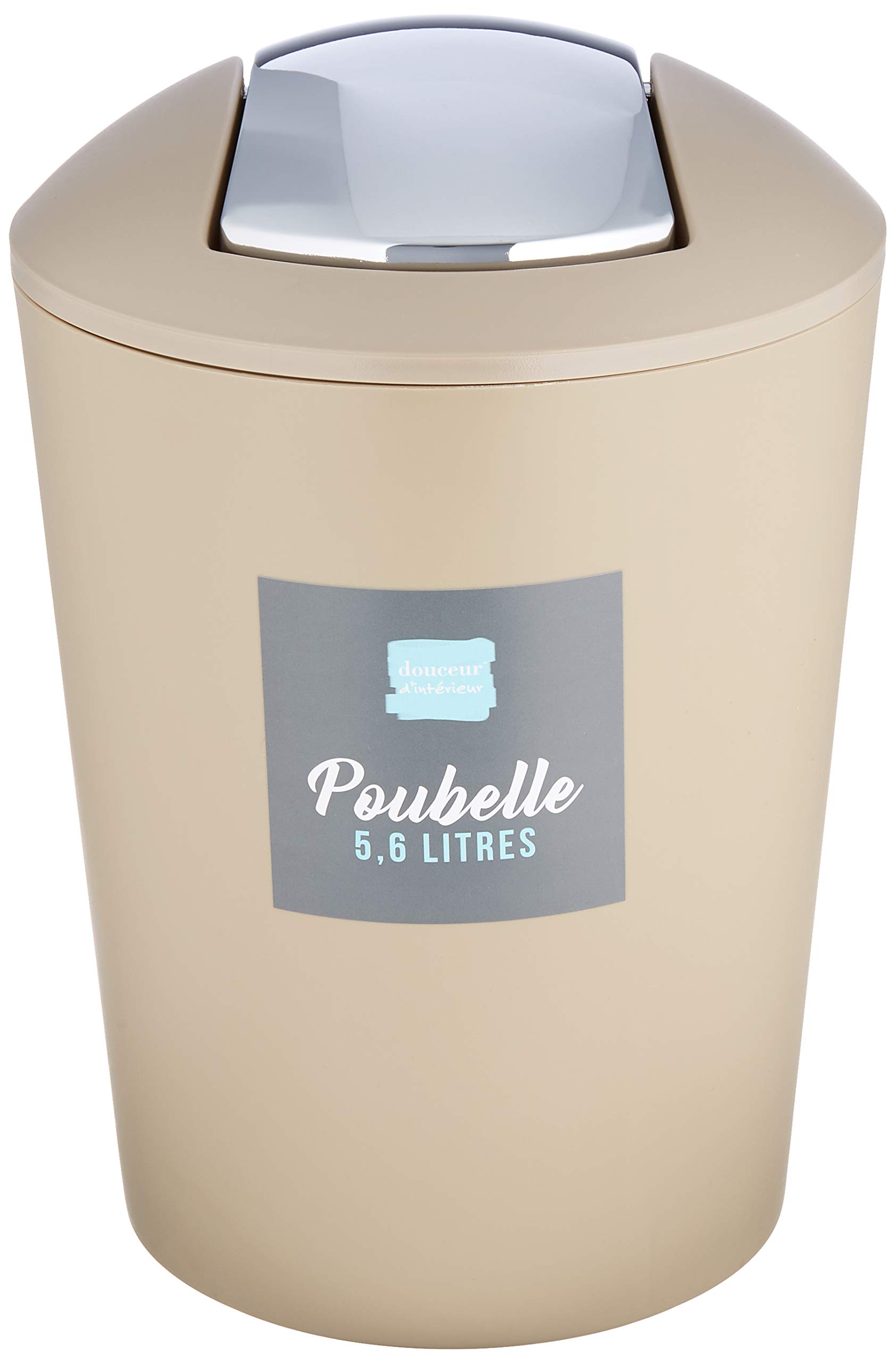 CESTINO PATTUMIERA BAGNO BASCULANTE 6,5 LITRI COLOR TORTORA