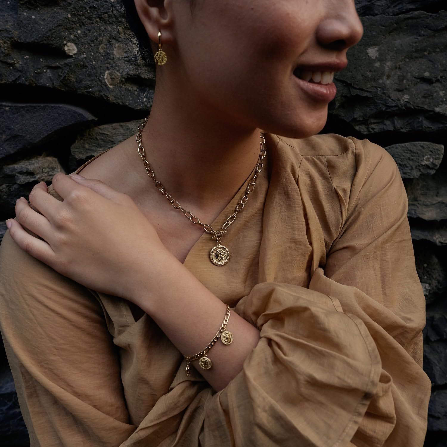 Noelani Collar de acero inoxidable/plata de ley 925 para mujer, collar, viene en caja de regalo de joyería