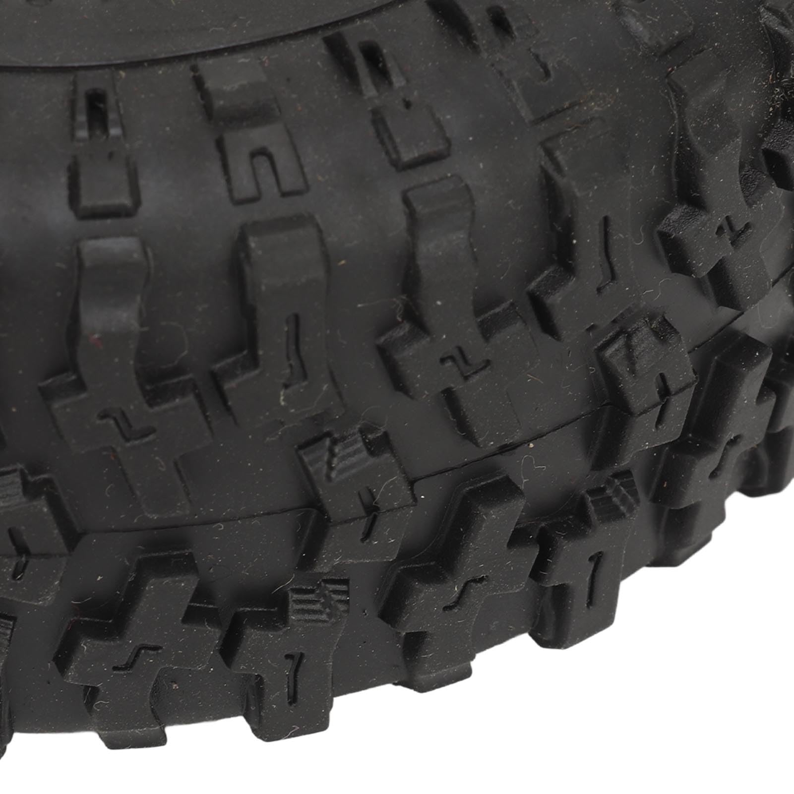 flexman 4 Pezzi 1.9 RC Pneumatici in Gomma per Cingolati, Cerchi in Lega di Alluminio a 12 Fori Pneumatici per Terreni Fango, Pneumatici in Scala con Cerchione per SCX10 1/10 (Nero)