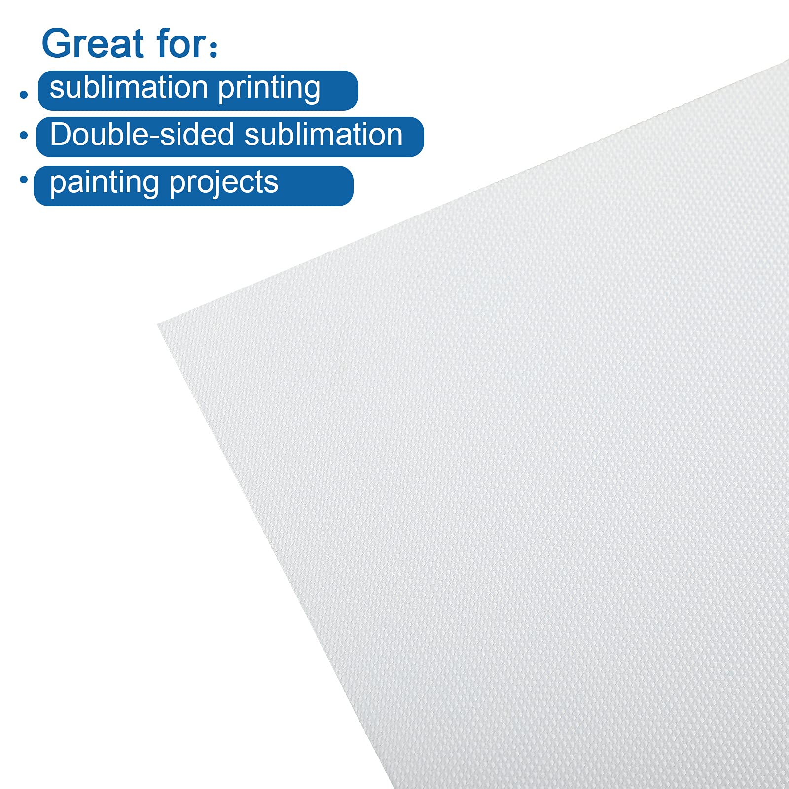 Sublimation Canvas Doublesided Heat Transfer Canvas Sheet White Matte