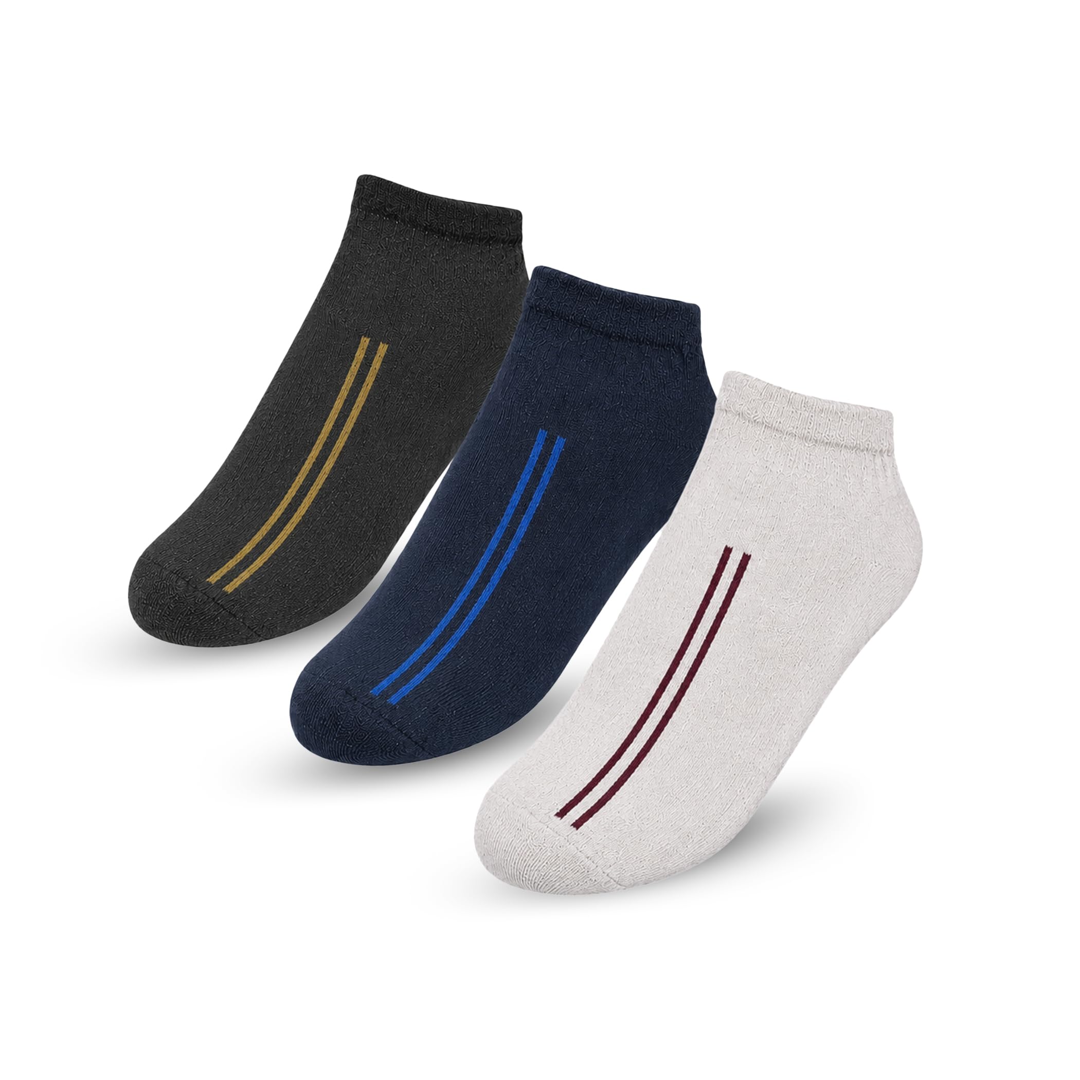 oriviva Men’s No Show Ankle Socks Pack of 3 Sizes S-XL, Blue White Grey, Breathable Cushioned Athletic Running Socks for Gym Walking Training Workout Casual Daily Wear, Moisture Wicking Low Cut Sneaker Socks-picture-10