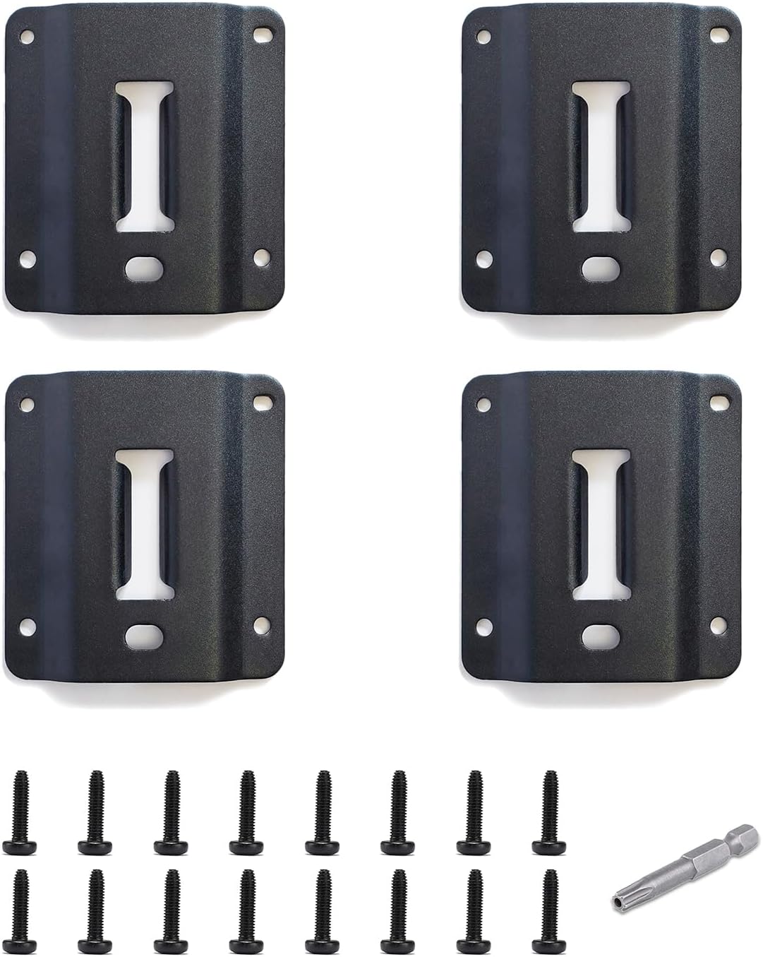 4 Pack Truck Bed Tie Down Anchor Boxlink E Port Bracket Plates Compatible with Ford Raptor 2015-2025 F150 / F250 / F350 Super Duty, Fit for E Track Accessories