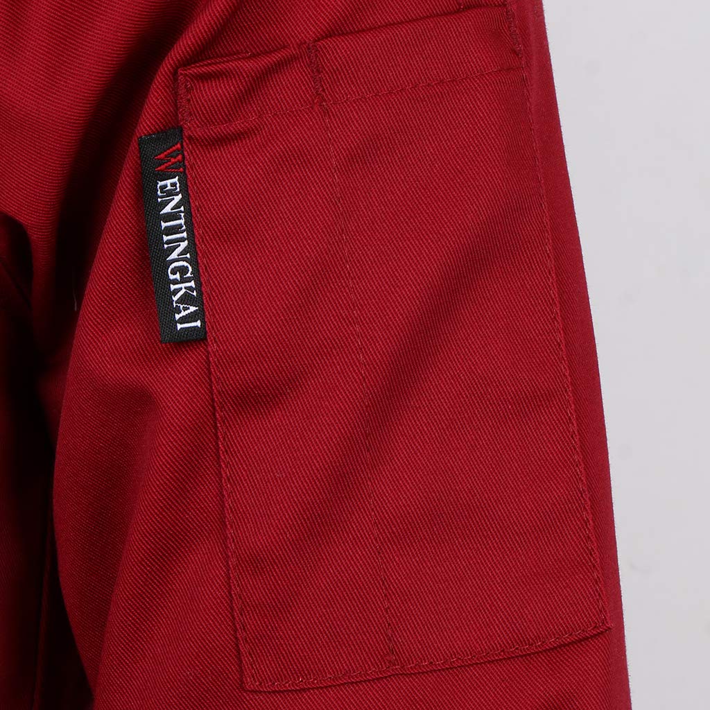 predolo Chaqueta de Manga Larga, Ropa de Cocina, Chaqueta de Gastronomía, Camisa, rojo, SG