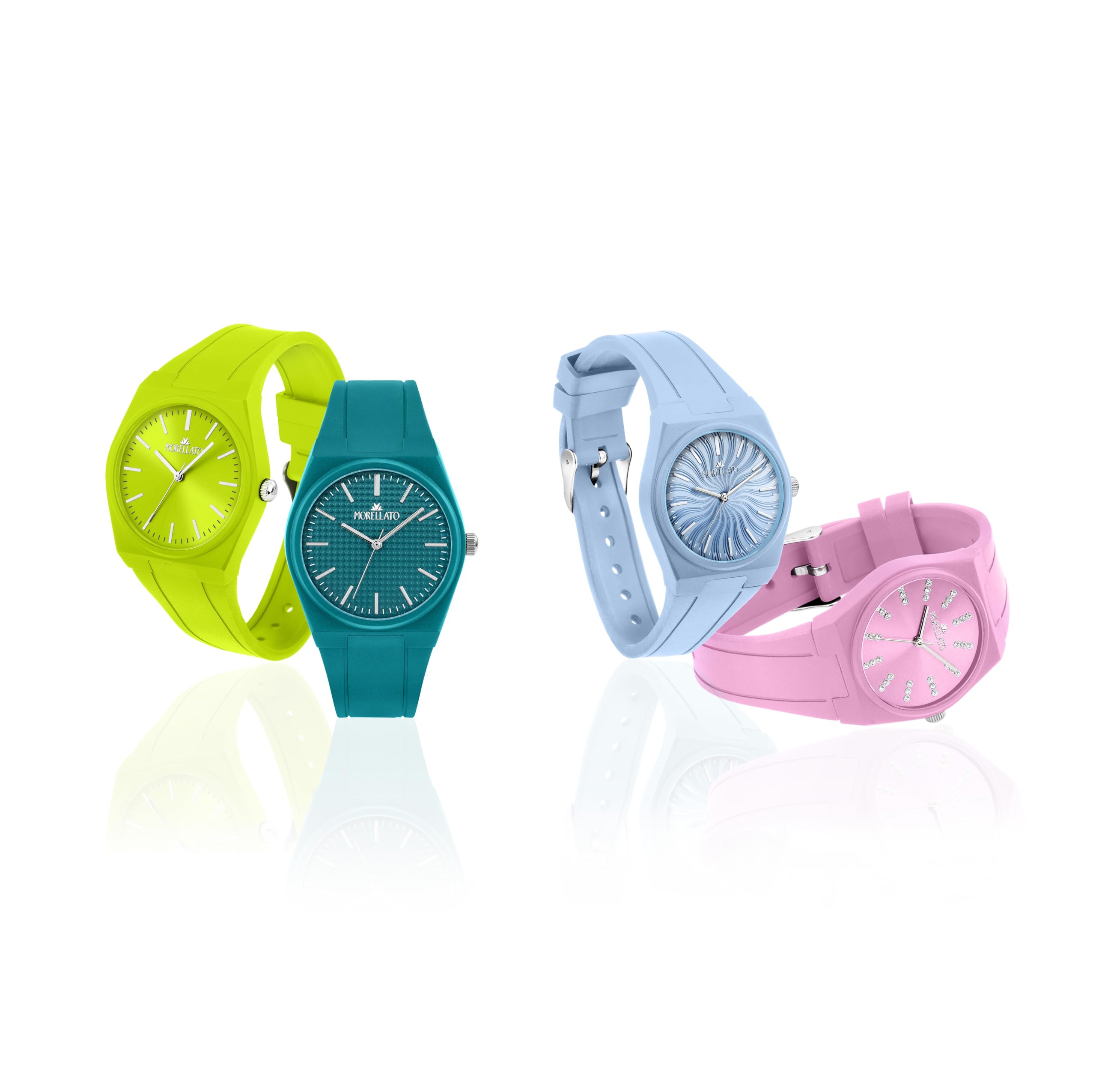 Morellato Orologio Donna, Solo tempo, Analogico, 34 mm, Collezione VIVACE, Silicone, Motivo a Onde